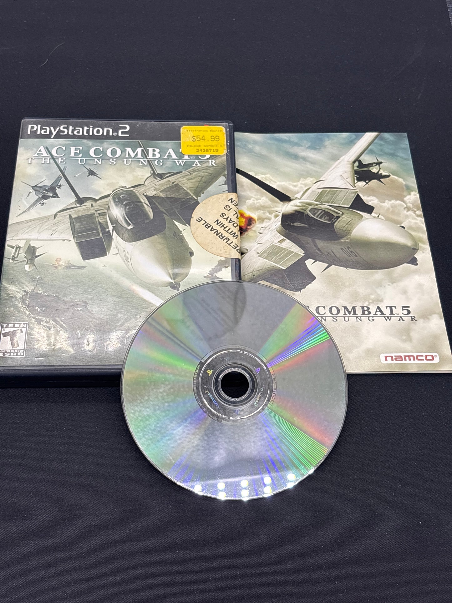 Auction Lot 145: PlayStation 2 Ace Combat 5 The Unsung War with Case & Disc