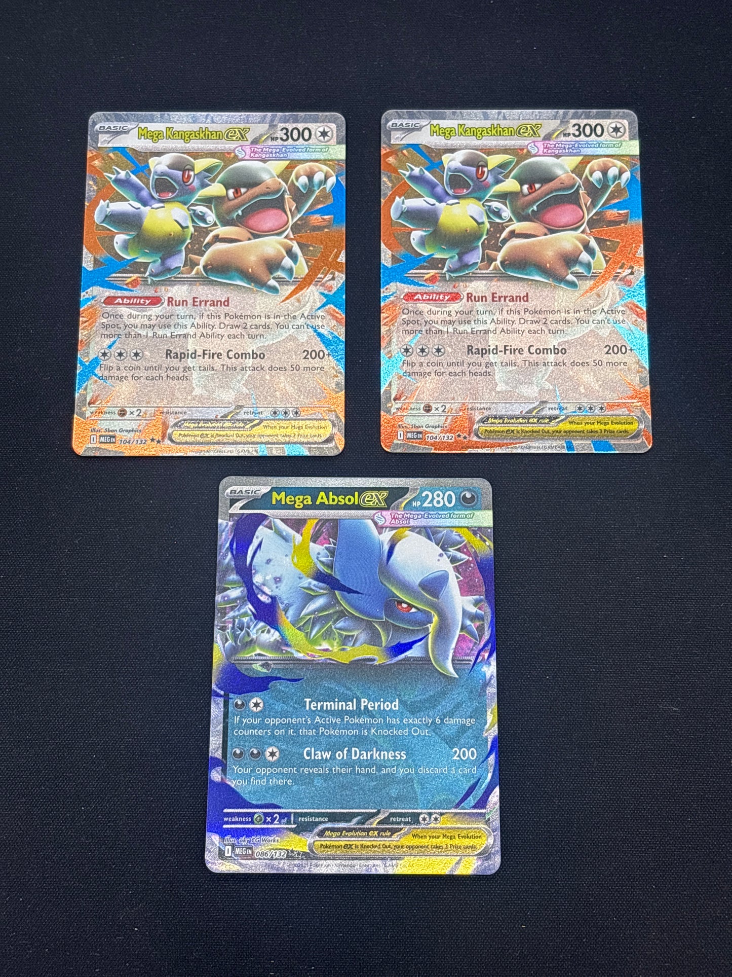 Auction Lot 255: Pokemon Cards Lot of 3 Mega Evolutions Double Rare EX Cards Conditions Vary