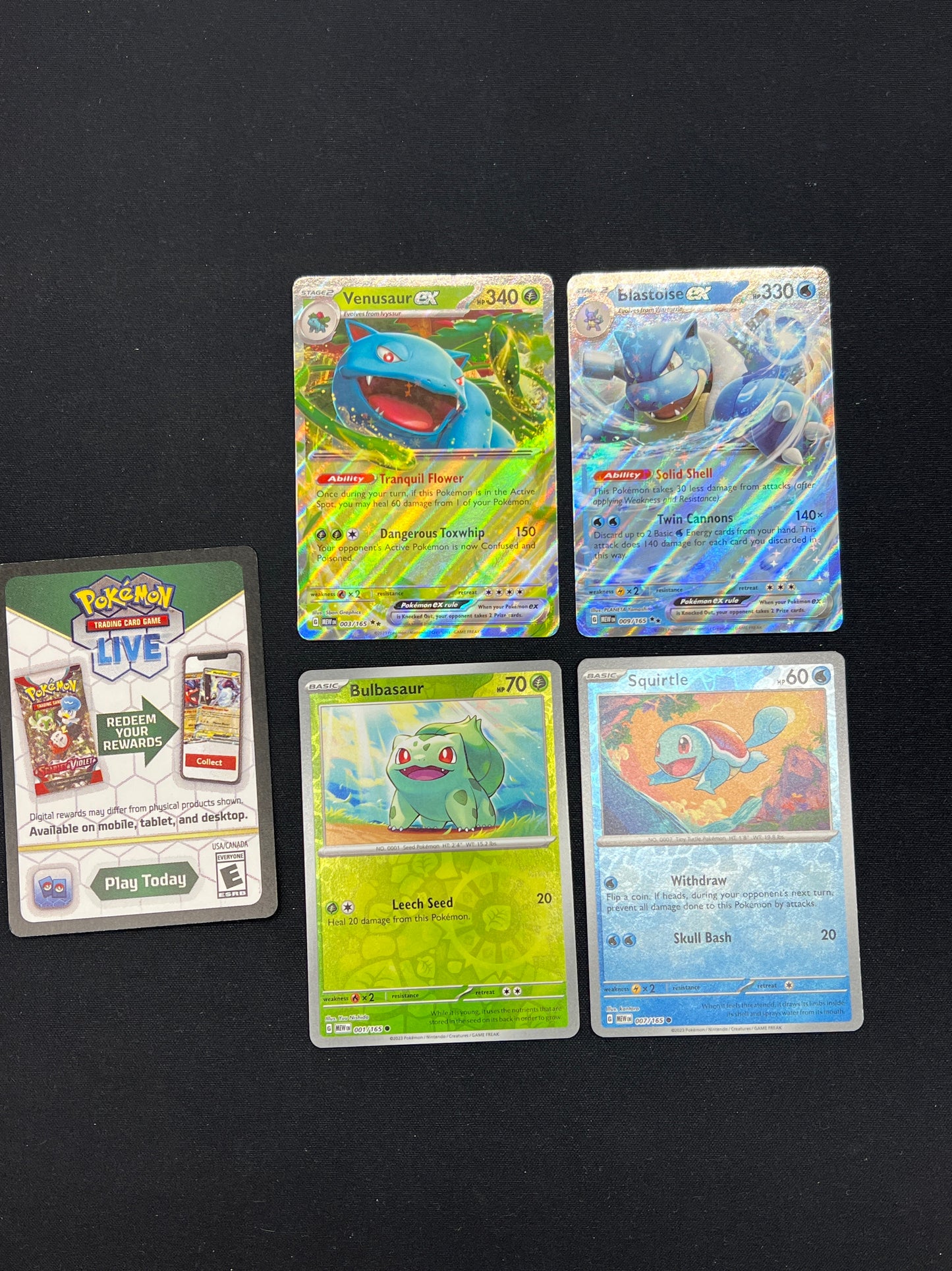 Auction Lot 42: Pokemon Cards Lot of 4 Blooming Waters 151 Promos Conditions Vary