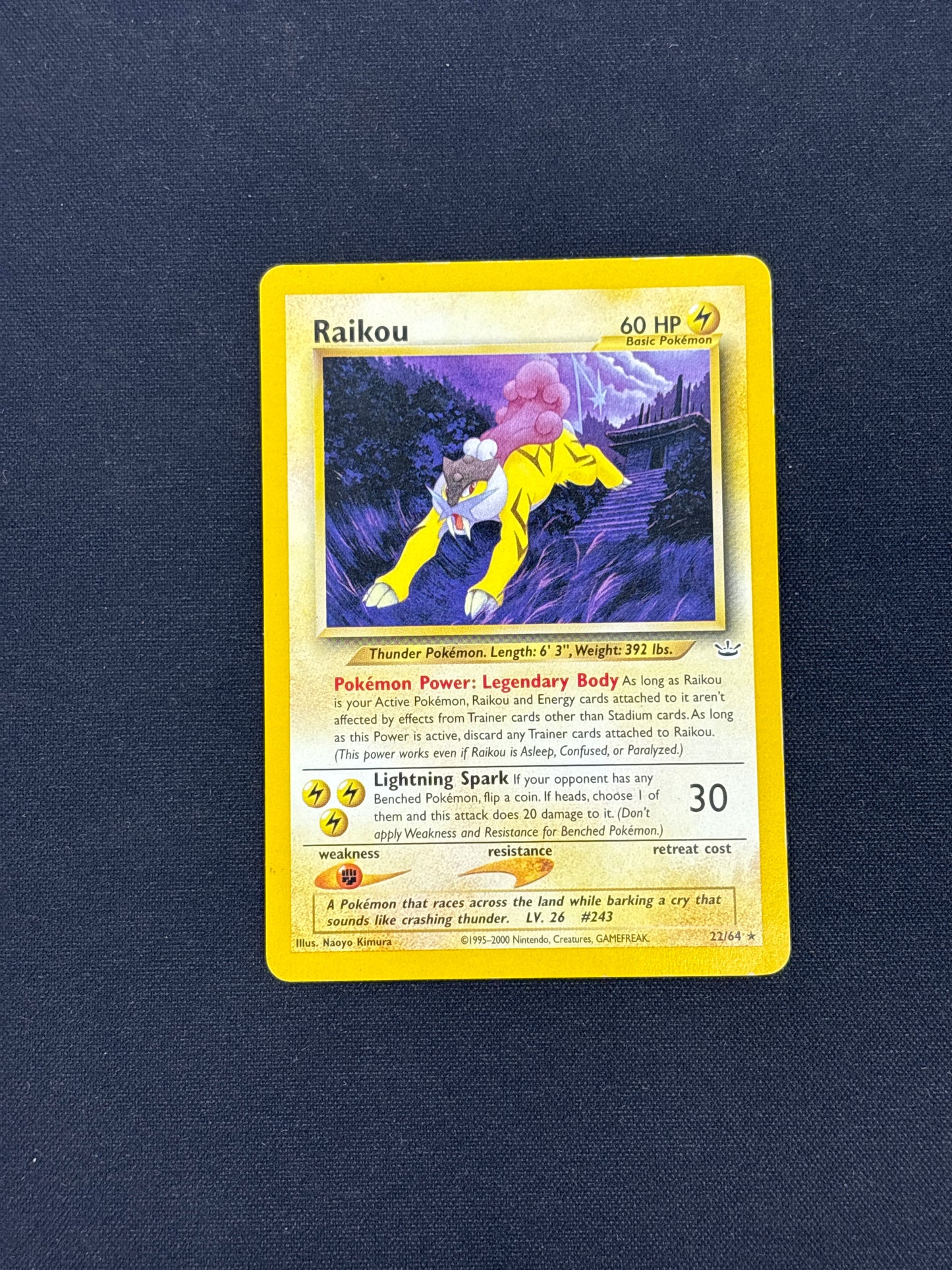 Auction Lot 194: Raikou Neo Revelation Card Conditions Vary