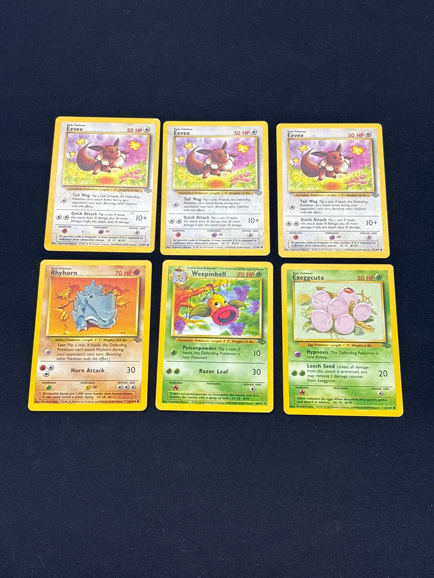 Auction Lot 51: Pokemon Jungle Card Lot Conditions Vary