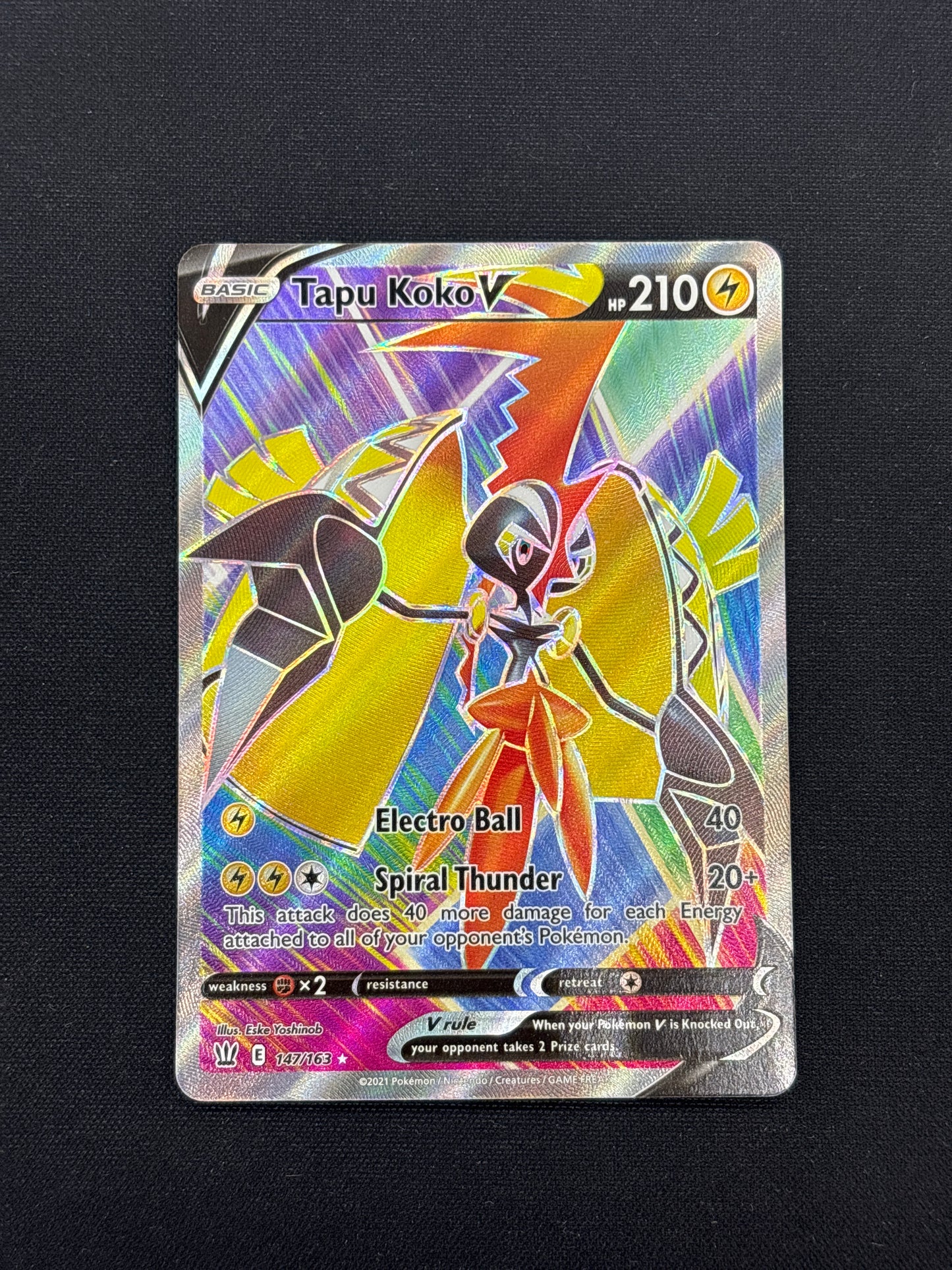 Auction Lot 36: Tapu Koko V Full Art Card Conditions Vary