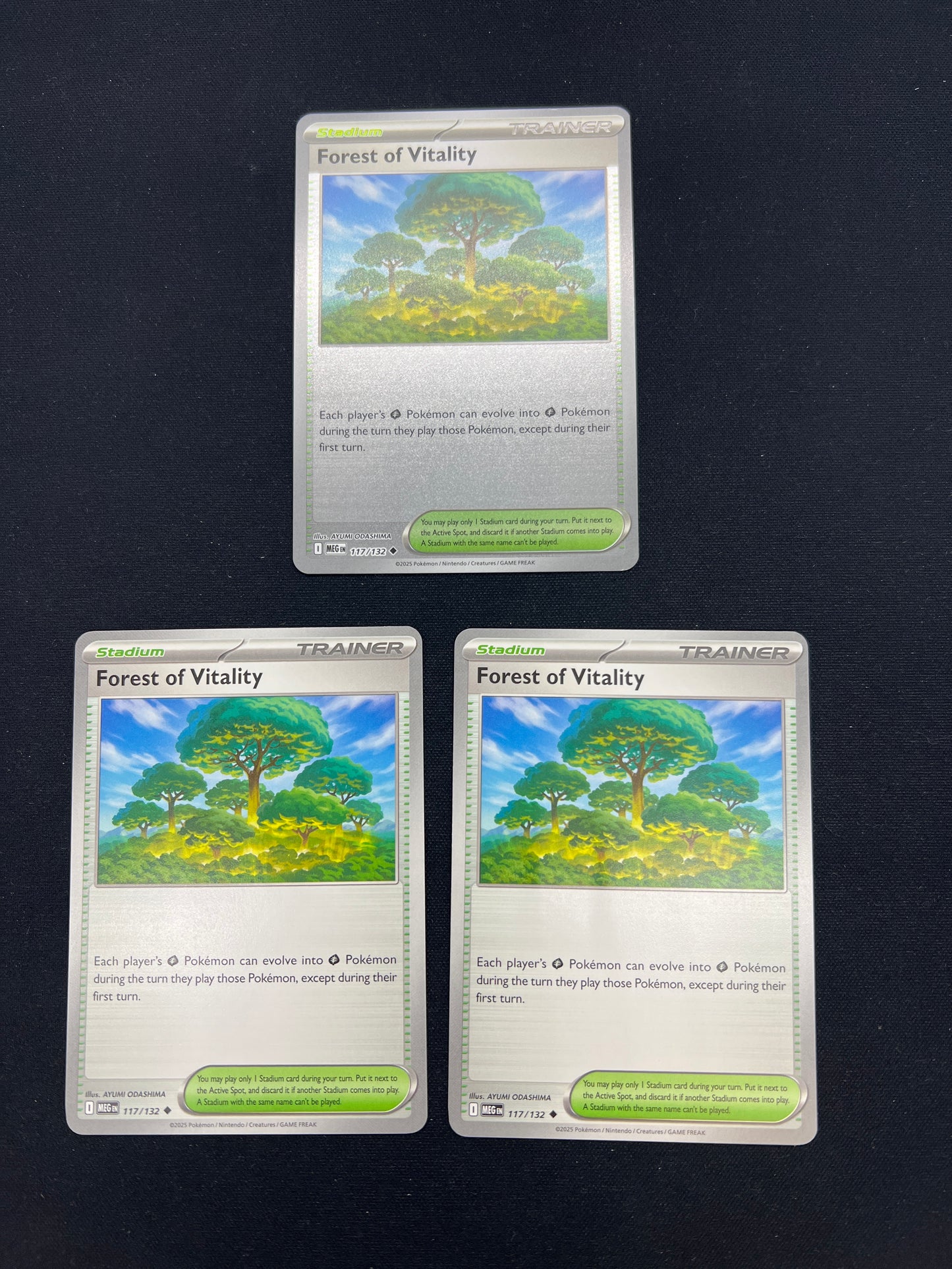 Auction Lot 223: Pokemon Cards Lot of 3 Forest of Vitality Mega Evolutions Conditions Vary