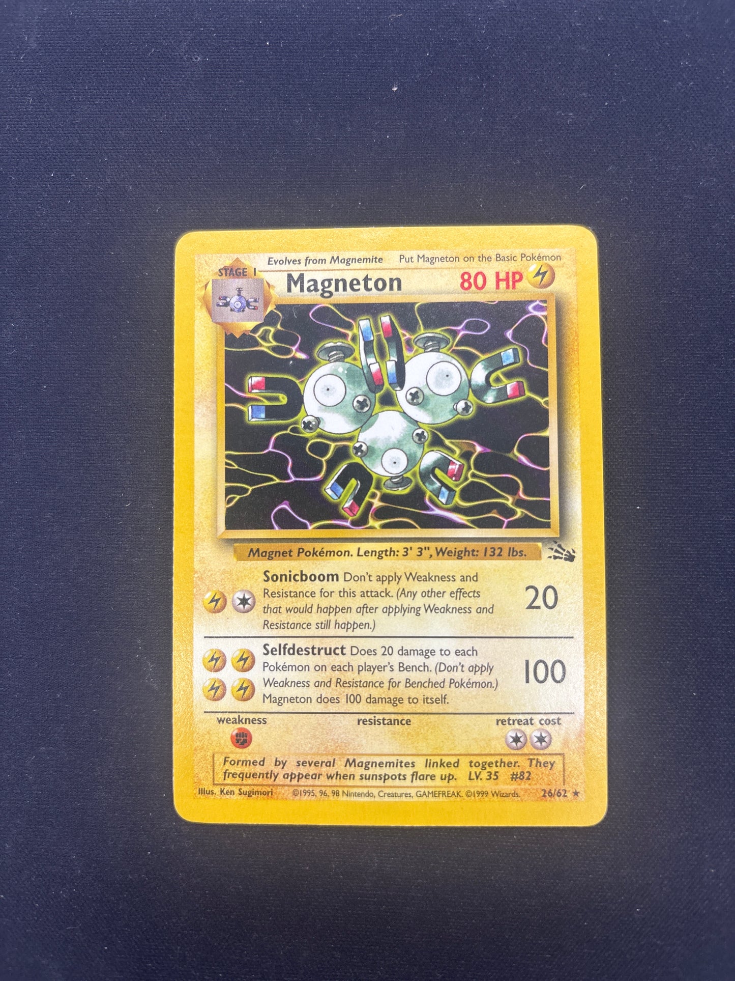 Auction Lot 28: Pokemon Card Magneton Fossil Condition Vary