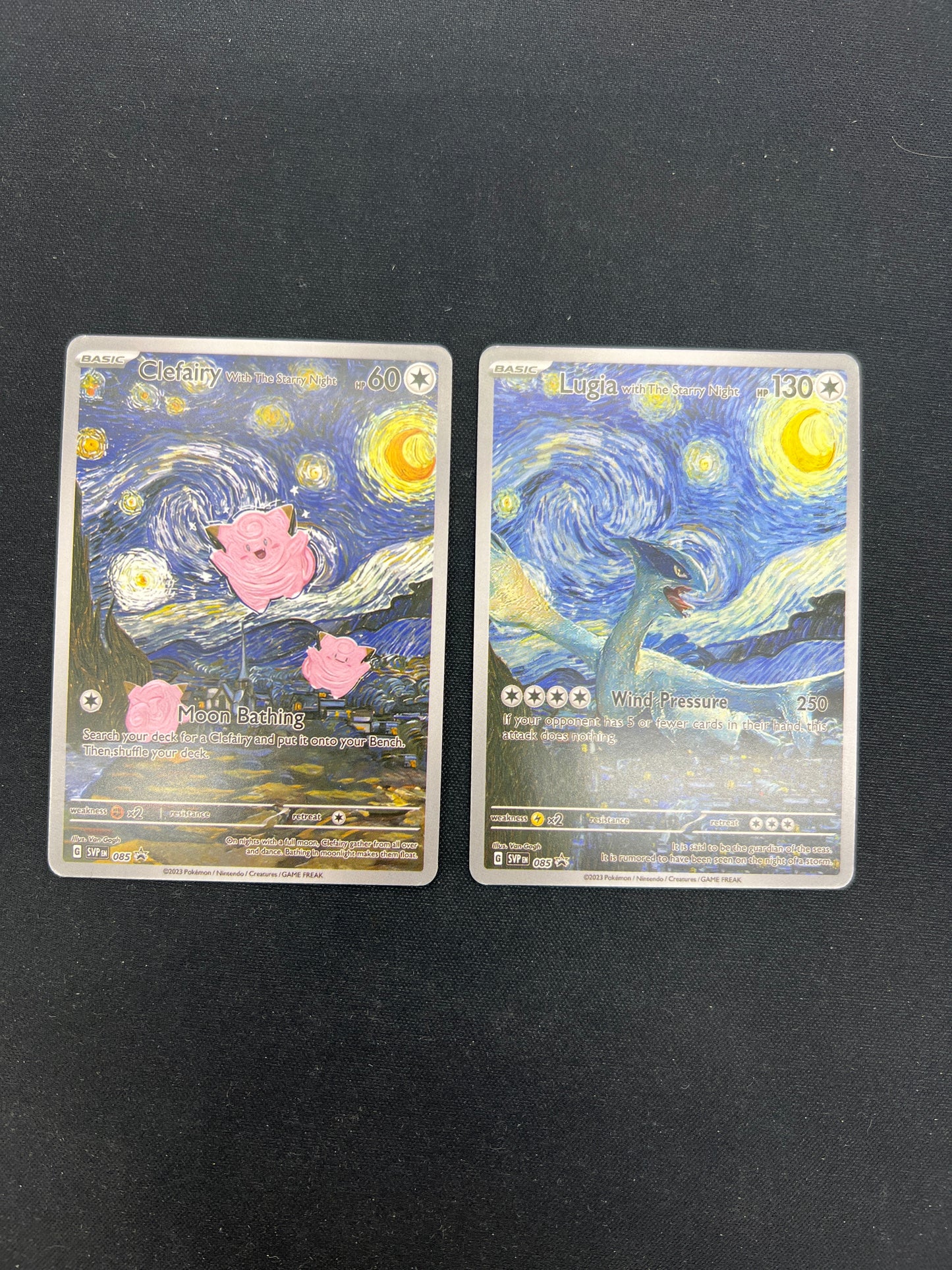 Auction Lot 151: Pokemon CUSTOM Cards Starry Night Themed Full Arts Conditions Vary