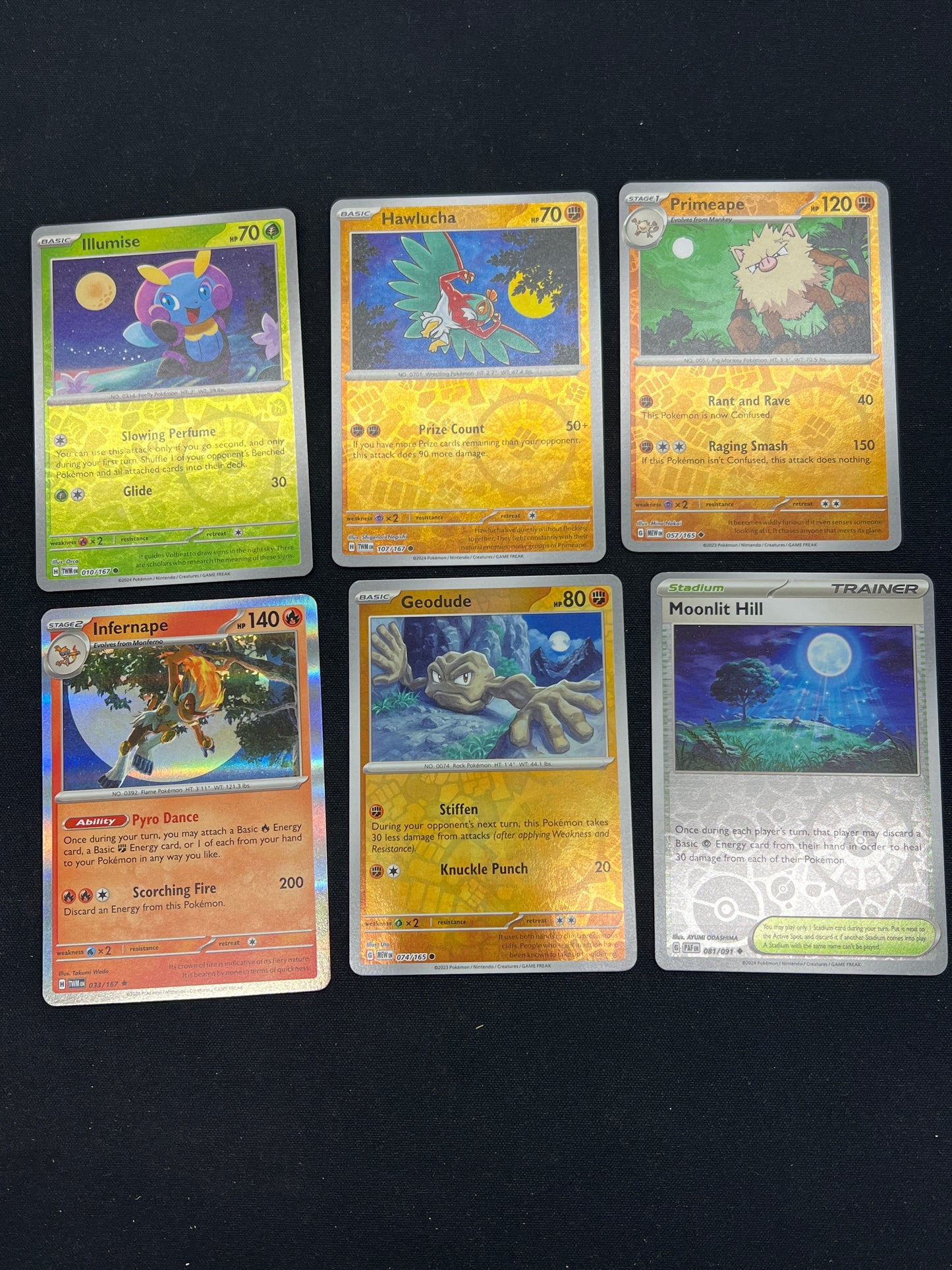 Auction Lot 247: Pokemon Cards Lot of 6 Assorted Reverse Holos SV Conditions Vary