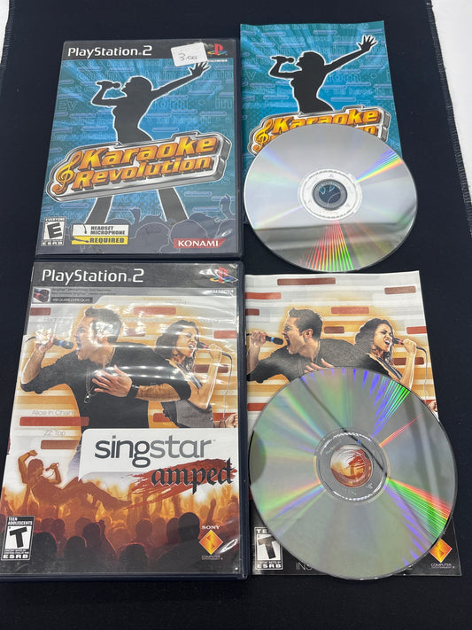 Auction Lot 4: PlayStation 2 Video Game Lot of 2 Karaoke Revolution & SingStar Amped