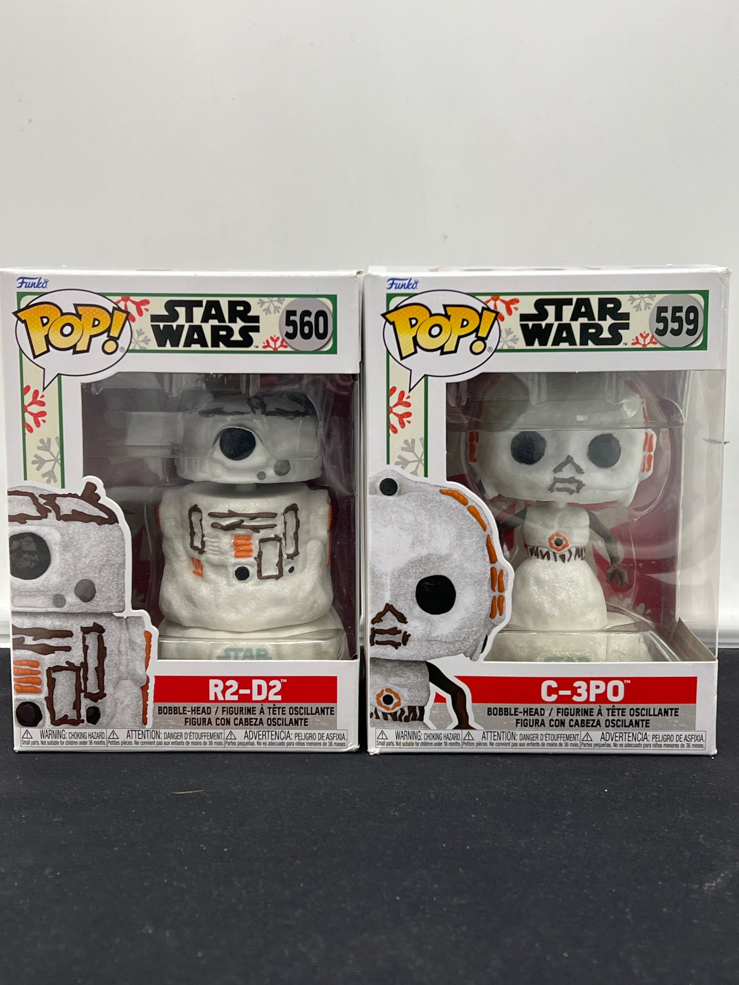Auction Lot 15: POP Funko Star Wards 559 560 R2-D2 C3PO Figures