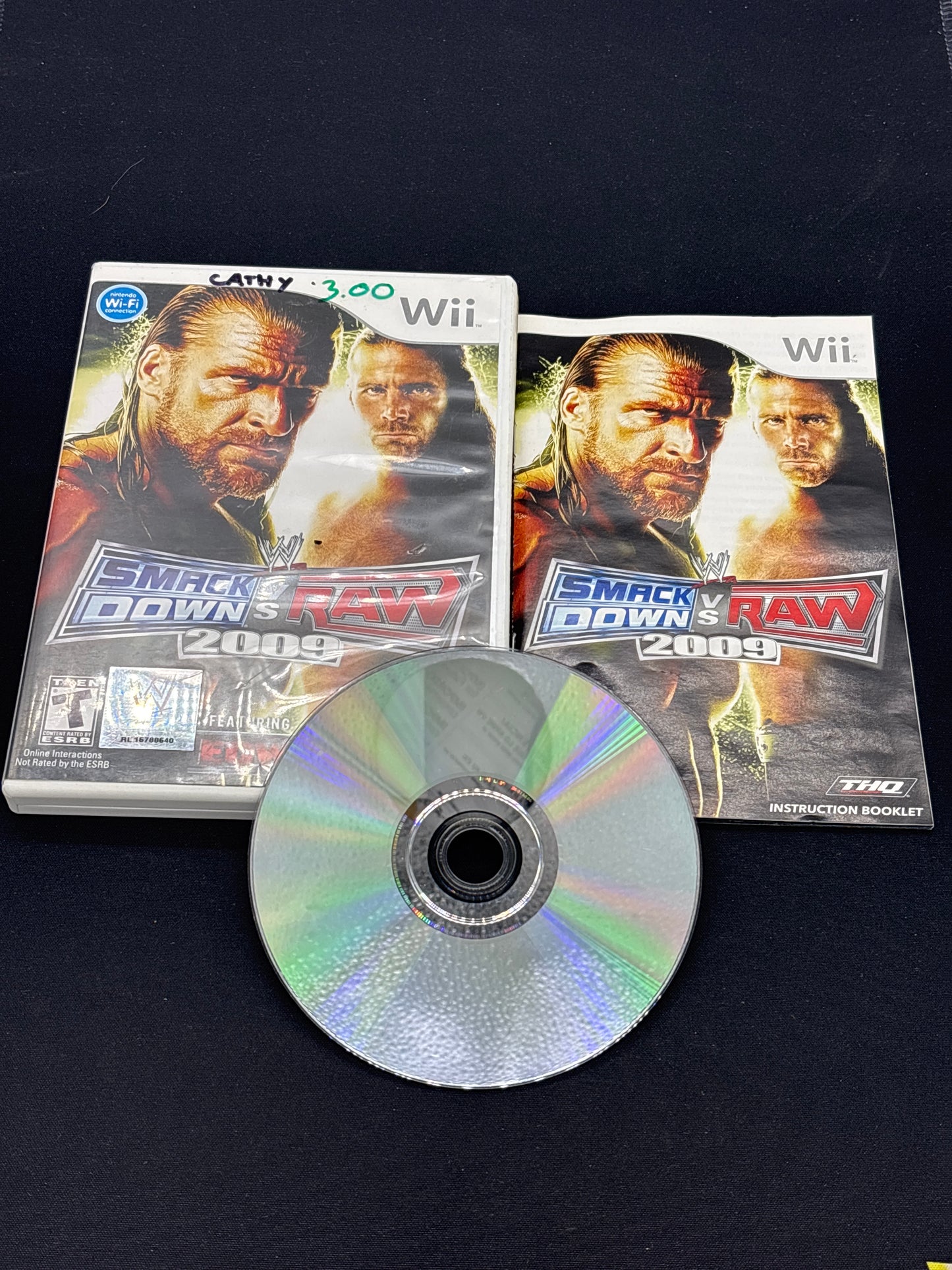 Auction Lot 157: WII Nintendo WWE SmackDown vs Raw 2009 with Case & Disc