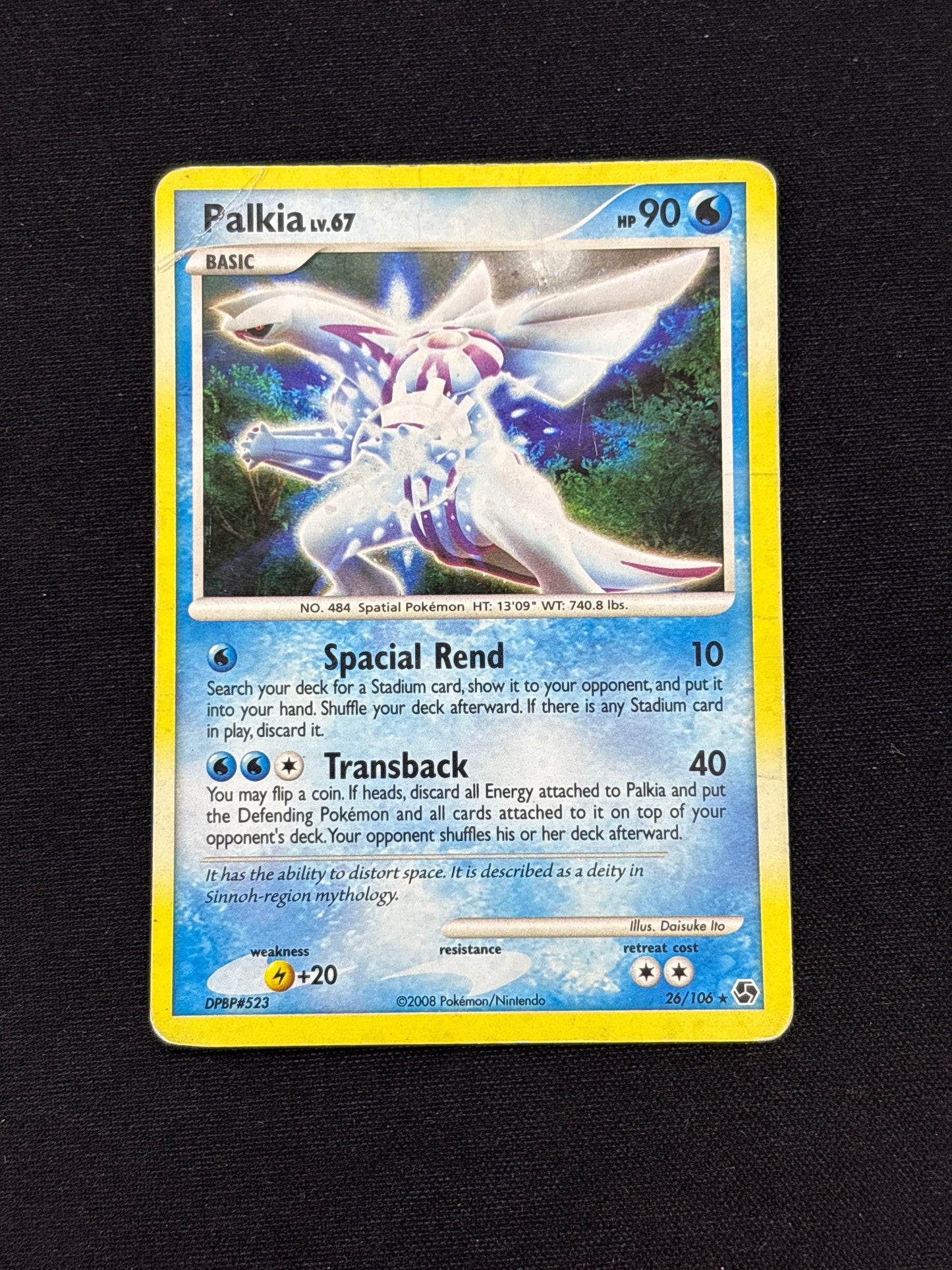 Auction Lot 238: Palkia Holo Pokemon Card Conditions Vary