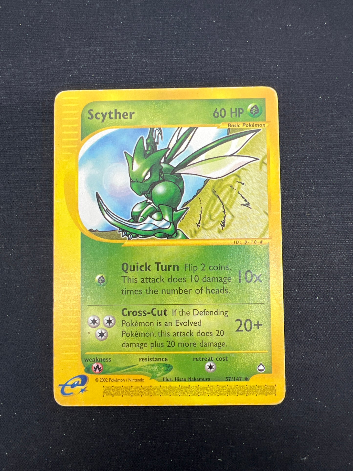 Auction Lot 143: Pokemon Cards Scyther Aquapolis Conditions Vary