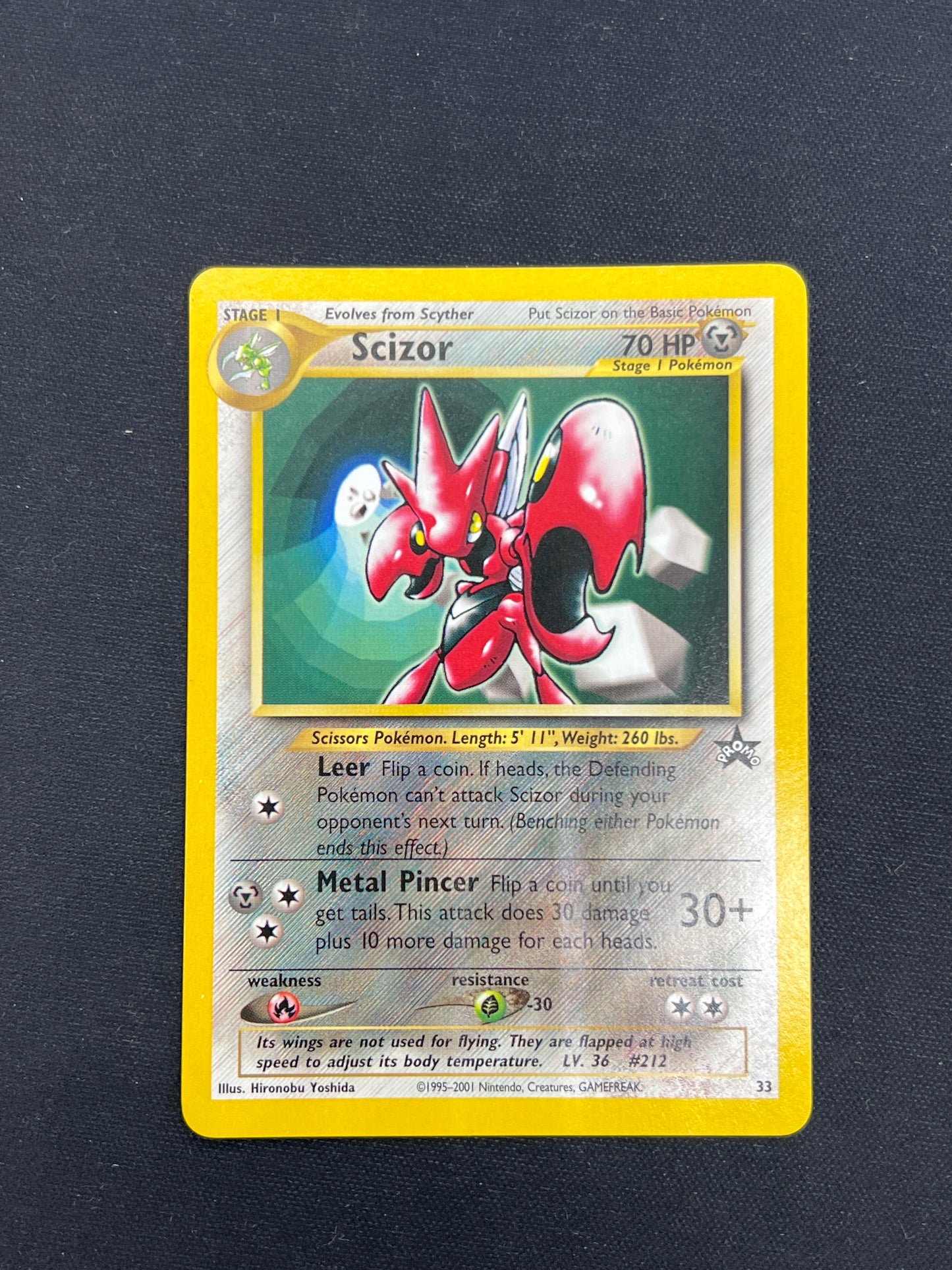 Auction Lot 243: Pokemon Cards Scizor WOTC Black Star Promo Condition Vary