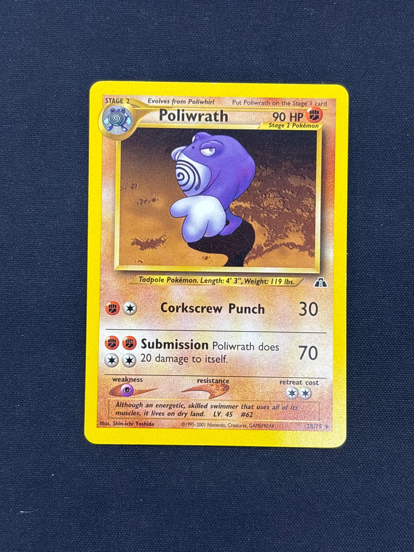 Auction Lot 130: Pokemon Card Poliwrath Neo Discovery Conditions Vary
