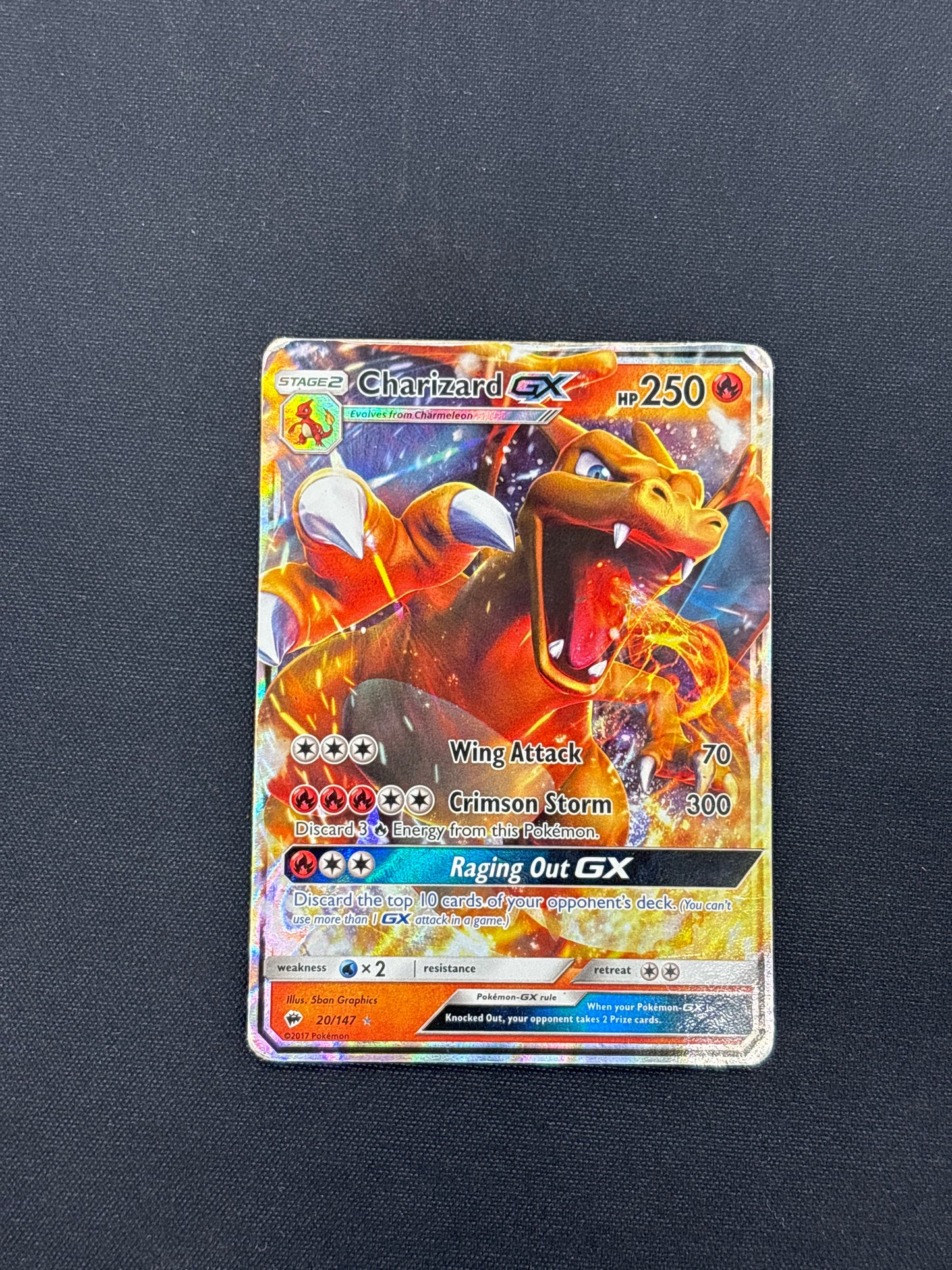 Auction Lot 176: Charizard GX Full Art Pokemon Burning Shadows Card Conditions Vary