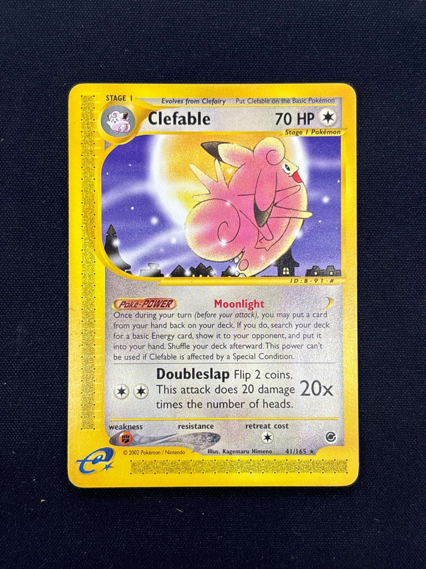 Auction Lot 4: Clefable Non Holo Rare Pokemon Expedition Card Conditions Vary