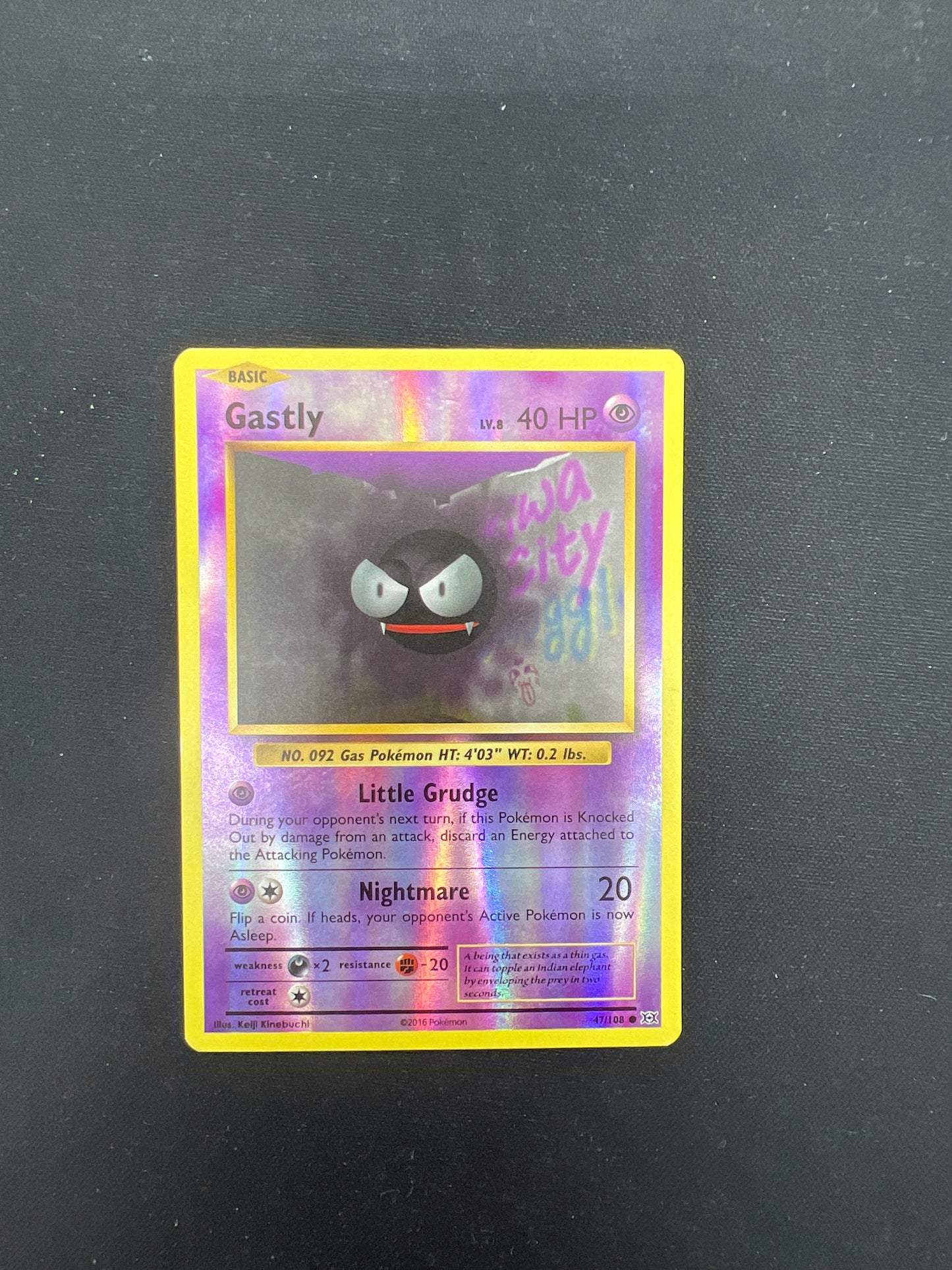 Auction Lot 108: Pokemon Cards Gastly Reverse Holo XY Evolutions Conditions Vary