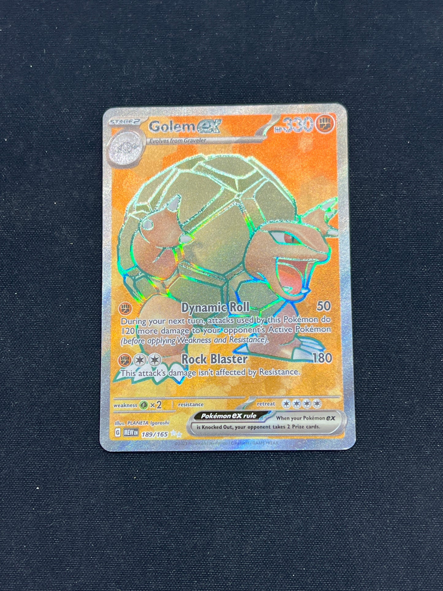 Auction Lot 258: Pokemon Cards 151 Golem EX Full Art Condition Vary