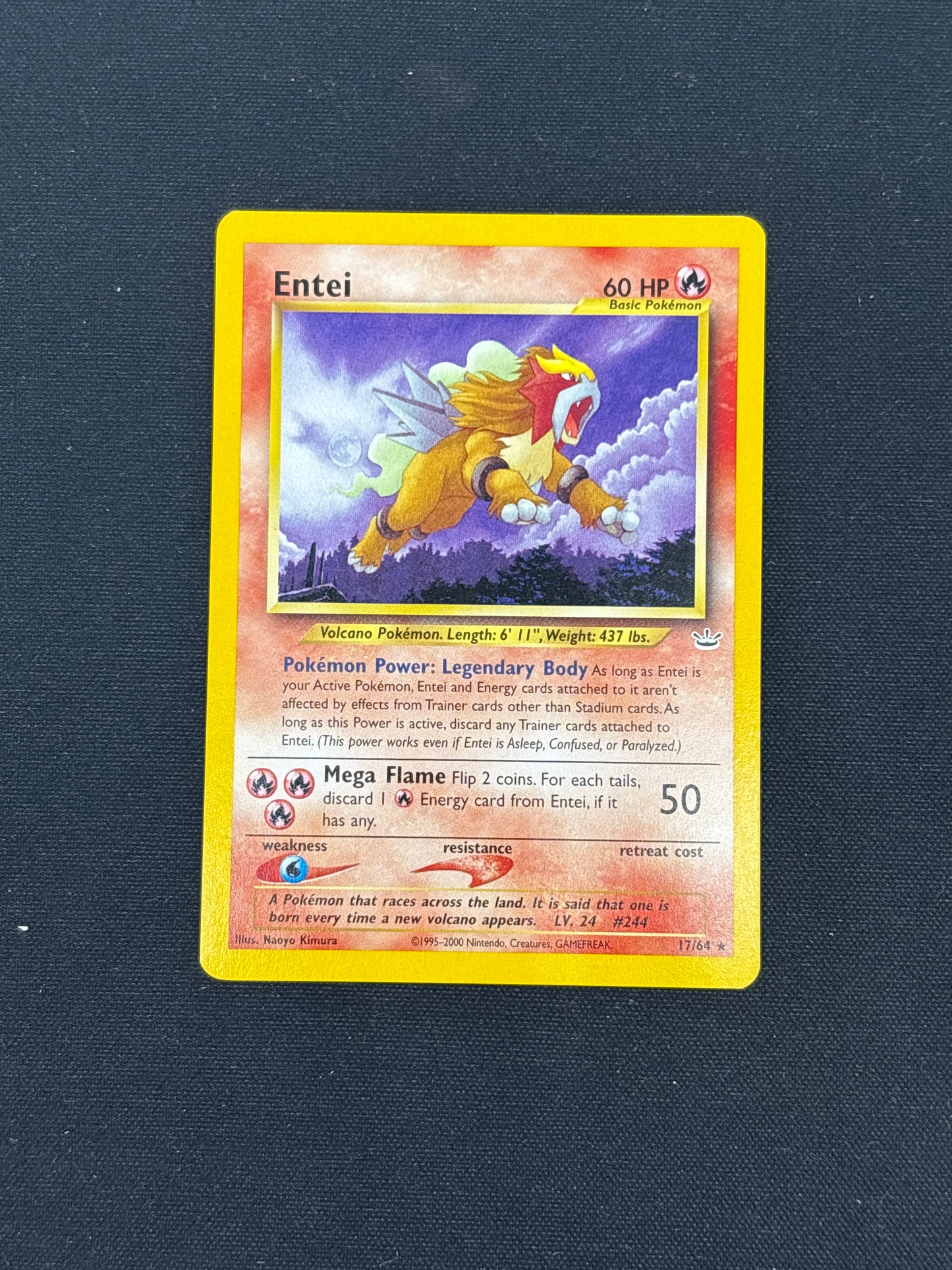 Auction Lot 154: Entei Neo Revelation Card Conditions Vary