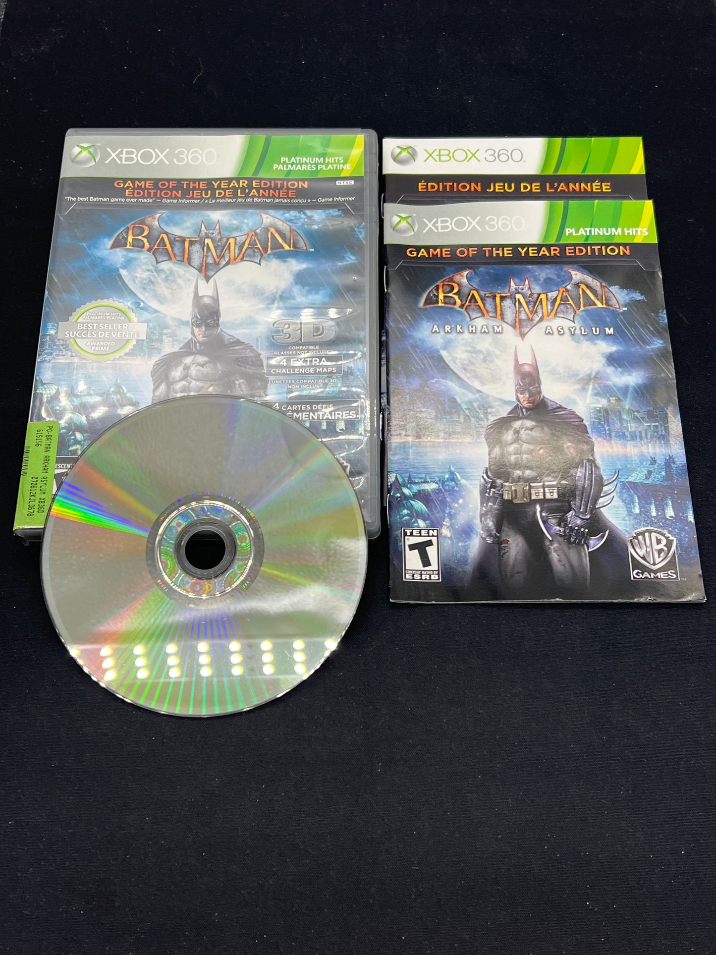 Auction Lot 72: XBOX 360 Batman Arkham Asylum GOTY CIB