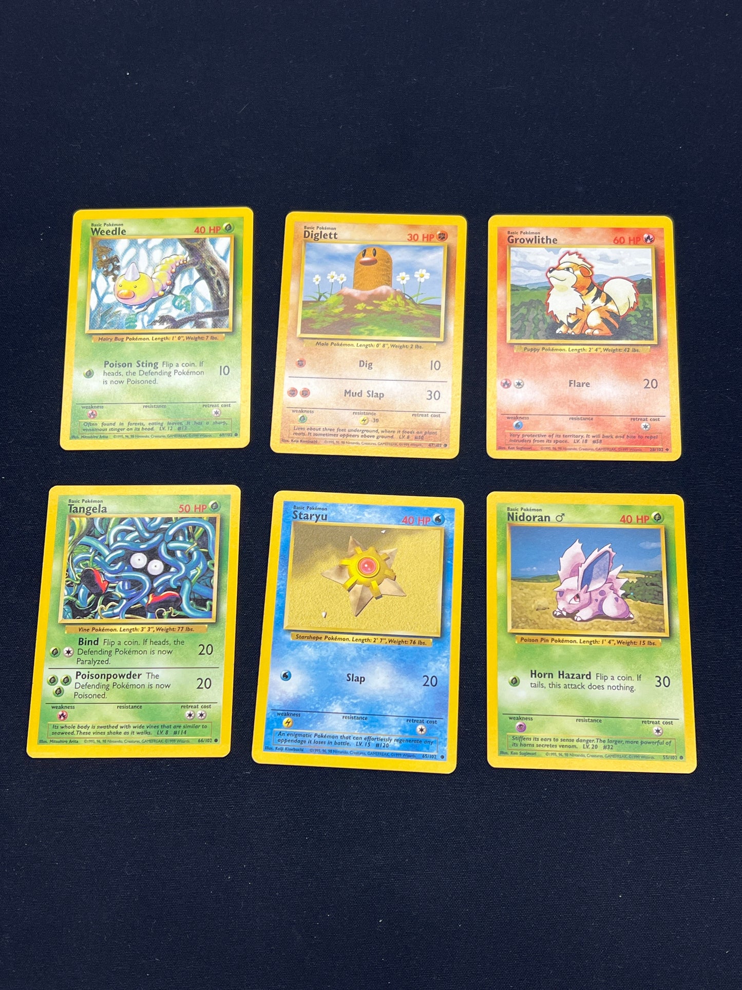 Auction Lot 194: Pokemon Cards Lot of 6 Assorted Base Set Bulk Conditions Vary