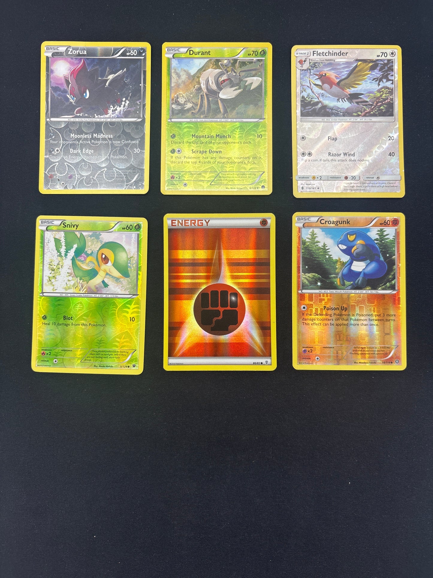 Auction Lot 112: Pokemon Cards Lot of 6 Reverse Holo Conditions Vary
