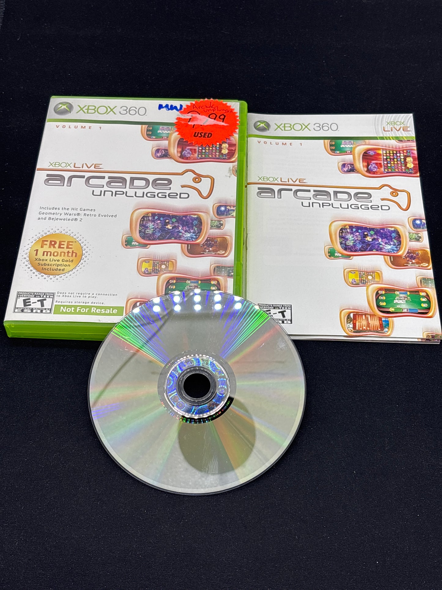Auction Lot 104: XBOX 360 Arcade Unplugged CIB