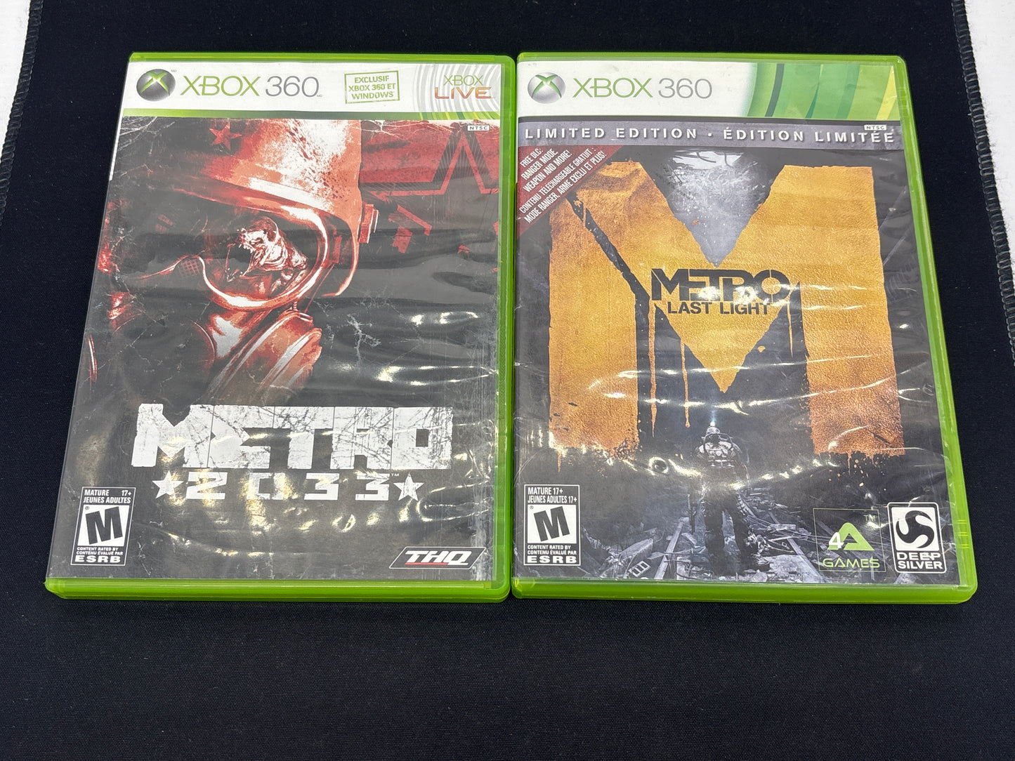 Auction Lot 216: XBOX 360 Video Game Lot of 2 Metro 2033 Metro Last Light CIB