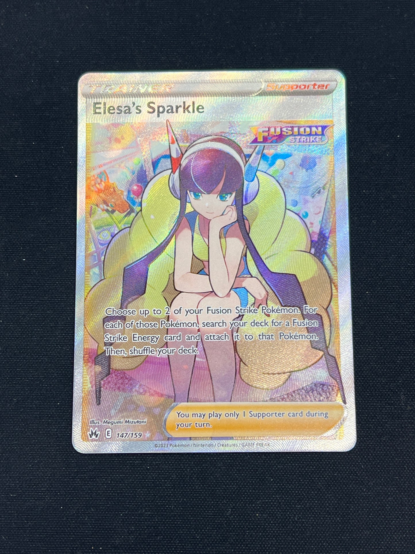 Auction Lot 338: Pokemon Cards Elesa's Sparkle Full Art Crown Zenith Condition Vary
