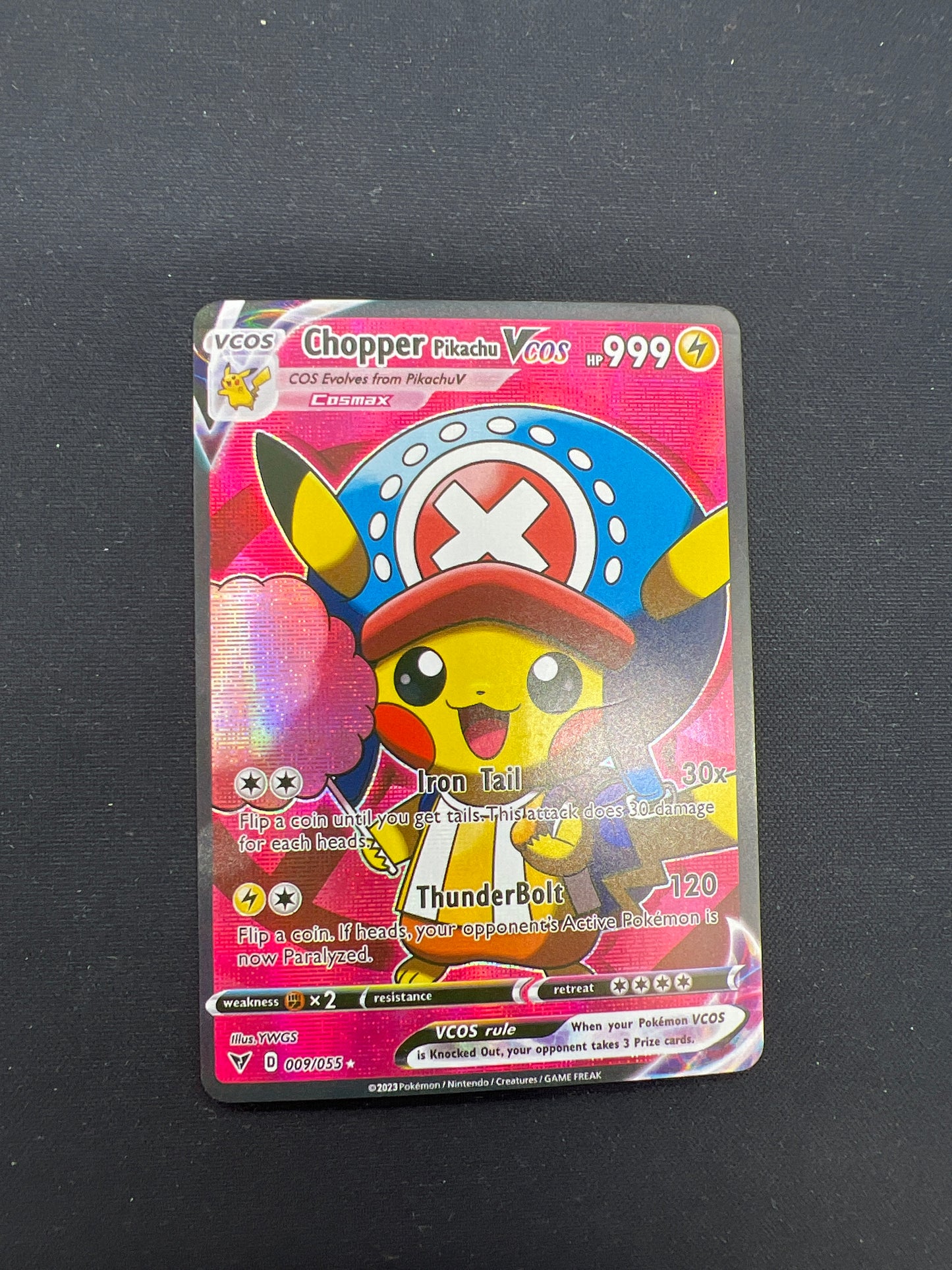 Auction Lot 149: Pokemon Card CUSTOM Chopper Pikachu Conditions Vary