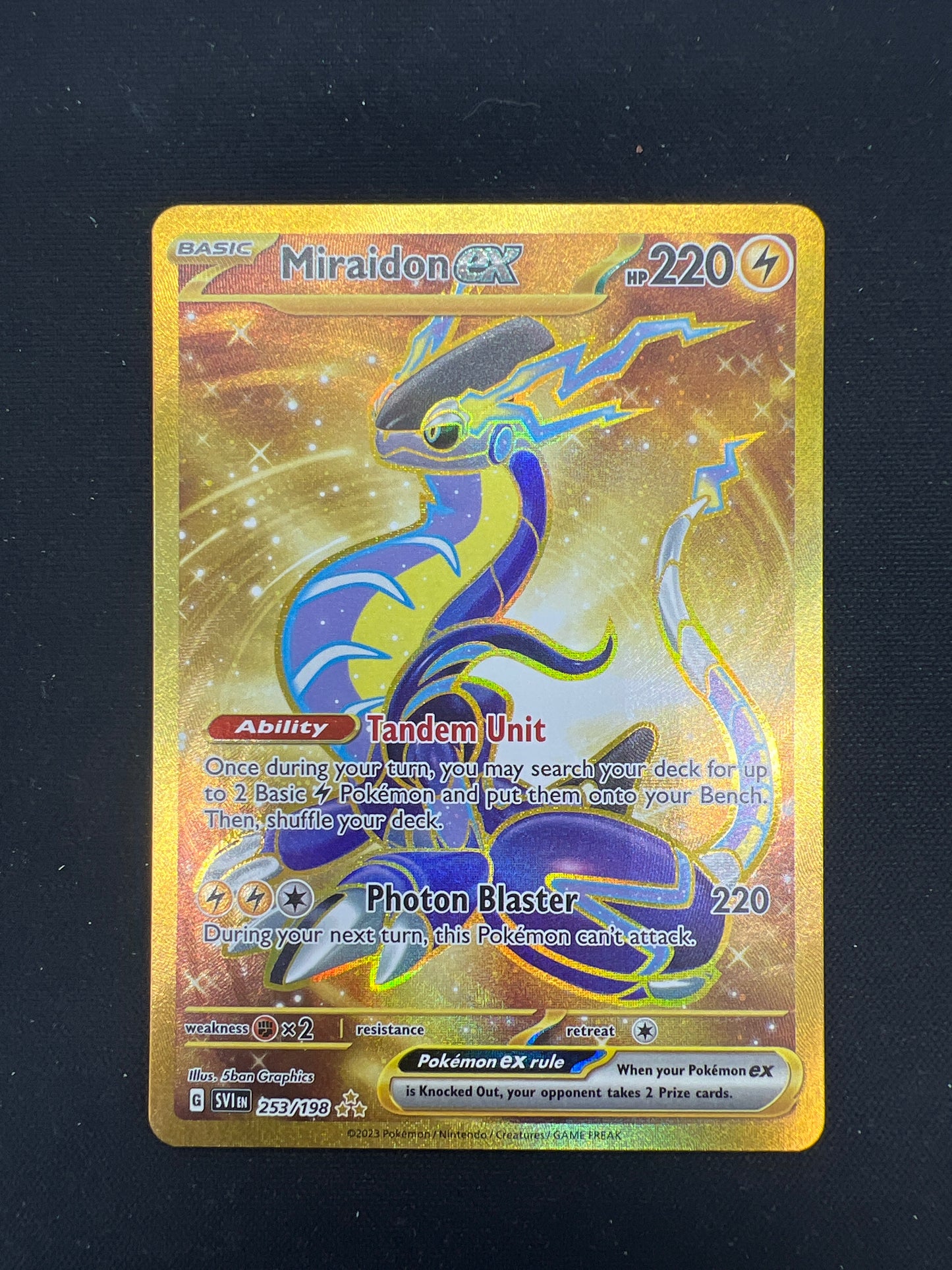 Auction Lot 139: Pokmeon Cards Miraidon EX Hyper Rare SV Base Set Condition Vary