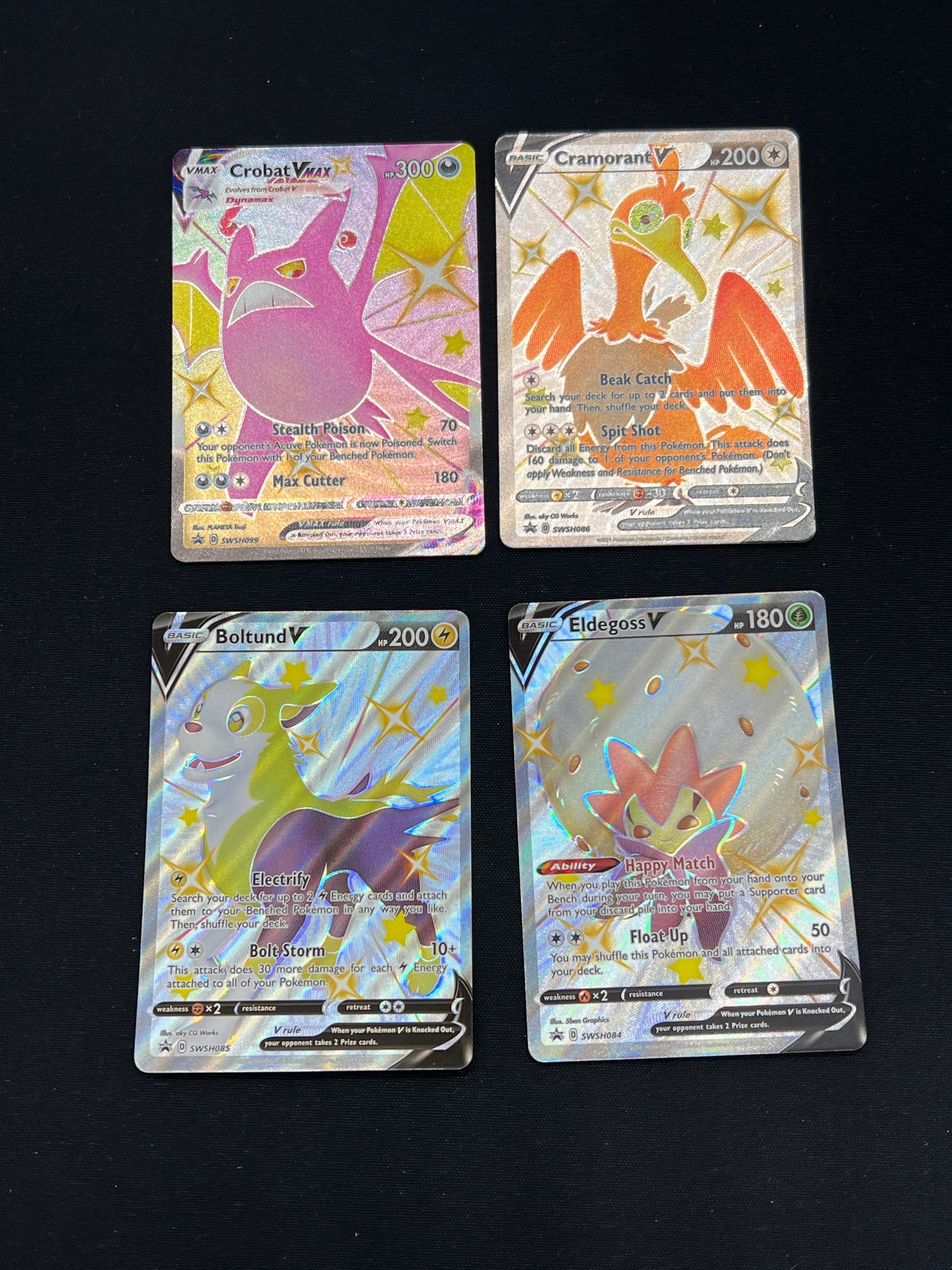Auction Lot 136: Pokemon Cards Shining Fates SWSH Promo V and VMAX Full Art Card Lot Conditions Vary