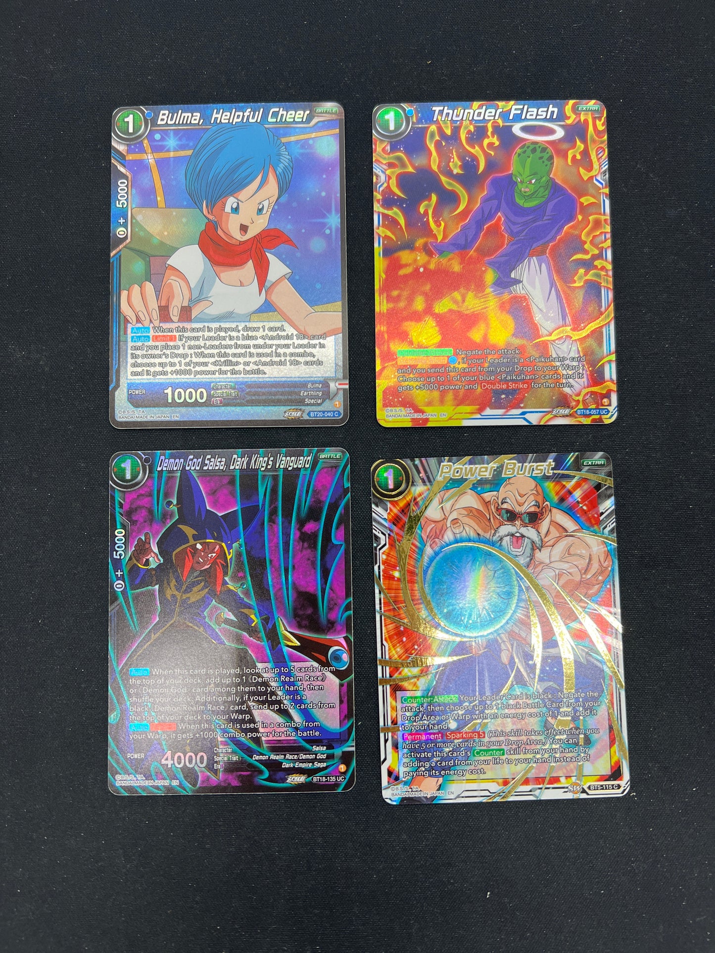 Auction Lot 390: Dragonball TCG Lot of 4 Assorted Uncommon & Common Conditions Vary