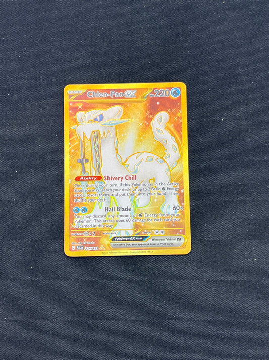 Auction Lot 261: Pokemon Cards Paldea Evolved Chien Pao EX Hyper Rare Gold Condition Vary