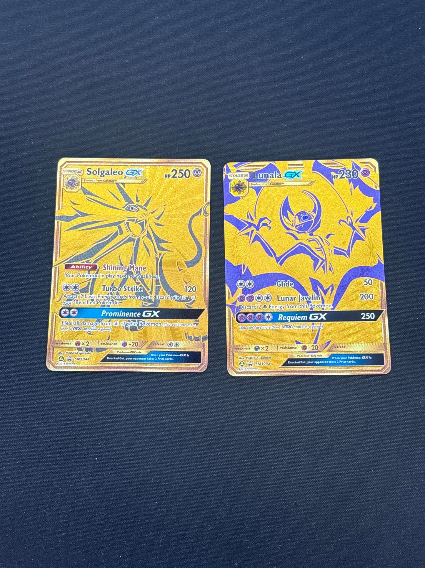Auction Lot 261: Pokemon Cards Solgaleo Lunala GX Promo Card Lot Conditions Vary