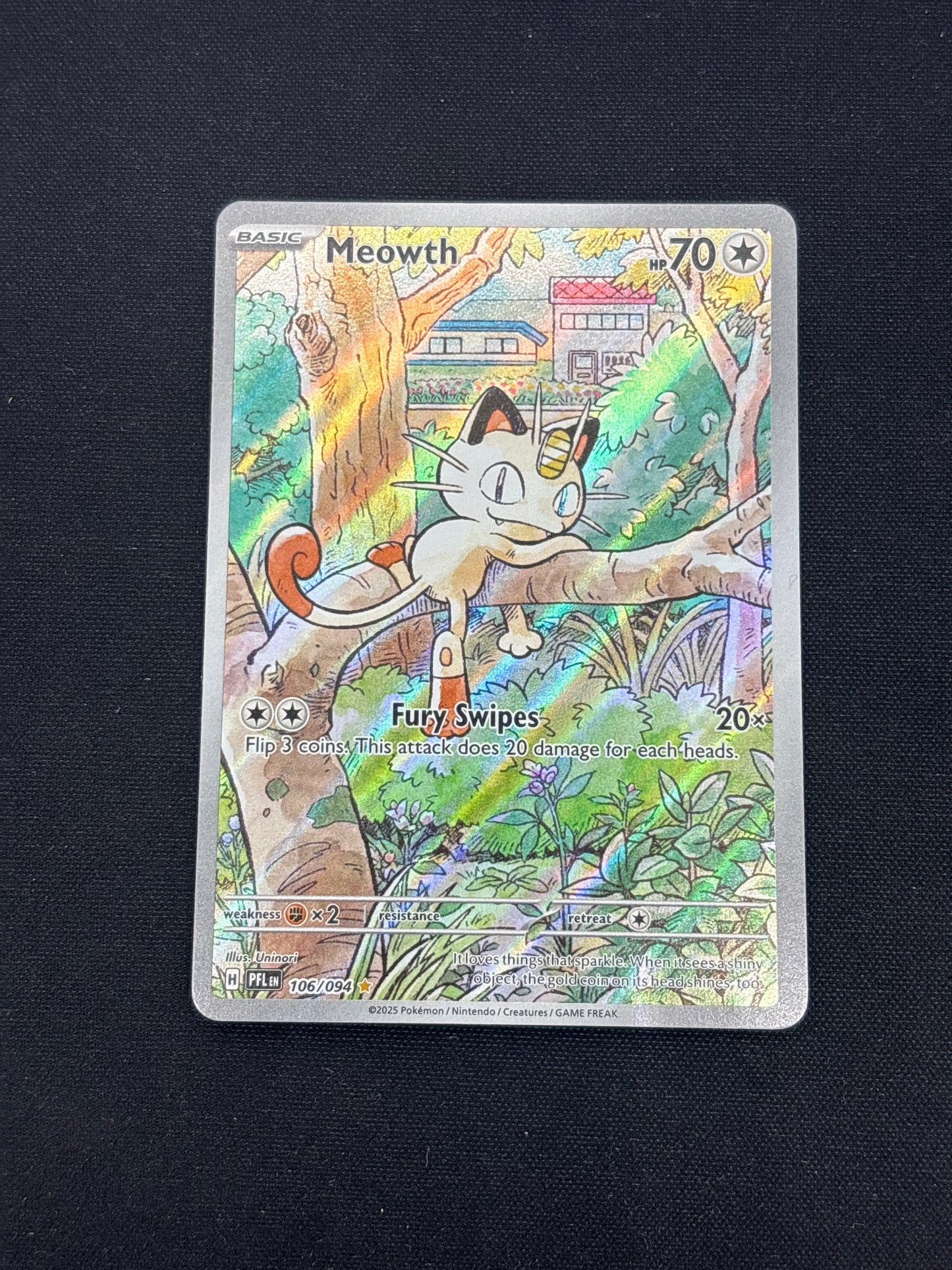 Auction Lot 470: Pokemon Cards Meowth Illustration Rare Phantasmal Flames Conditions Vary