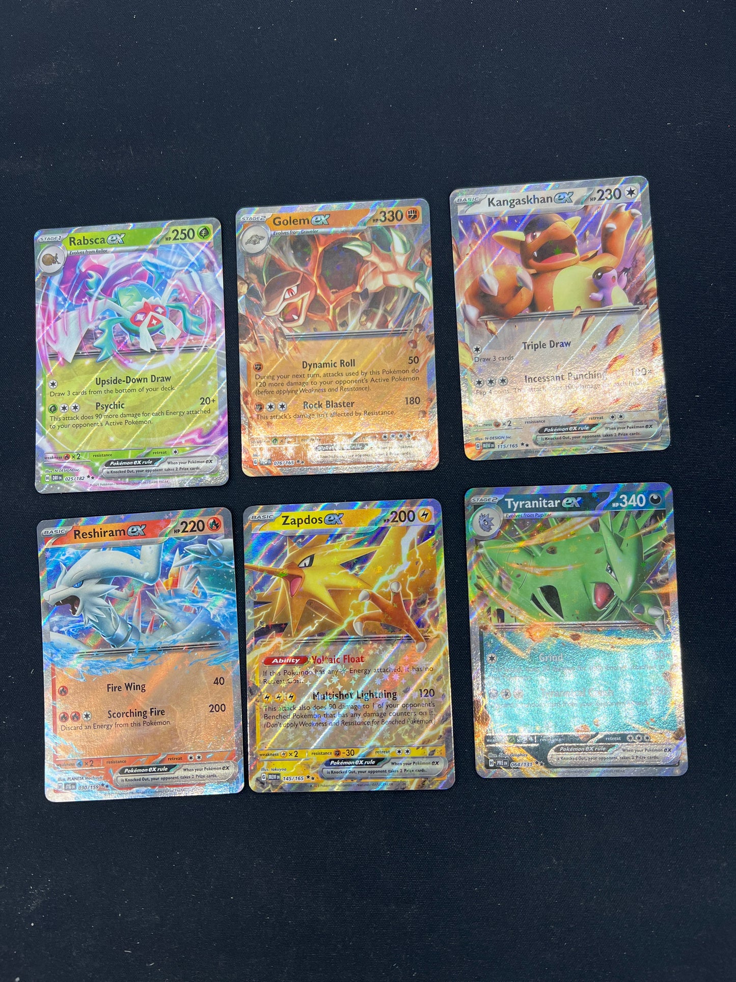 Auction Lot 187: Pokemon Cards Lot of 6 Assorted EX Ultra Rares SV Conditions Vary