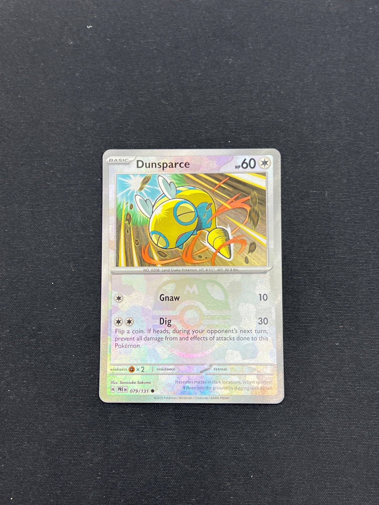 Auction Lot 156: Pokemon Cards Dunsparce Master Ball Holo Condition Vary