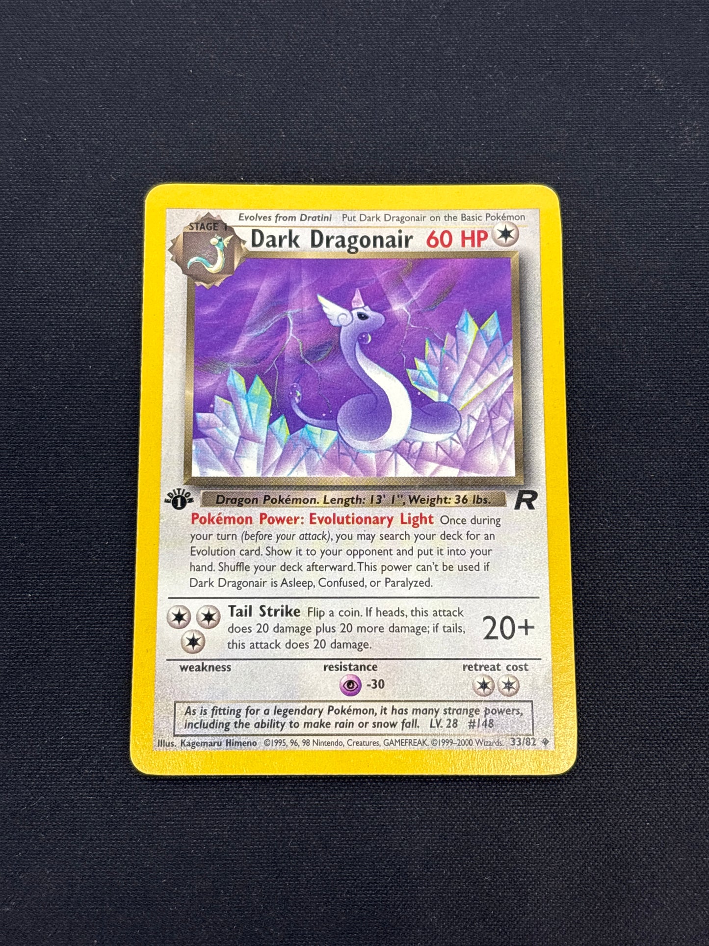 Auction Lot 2: 1st Edition Dragonair Uncommon Card Pokemon Team Rocket Conditions Vary