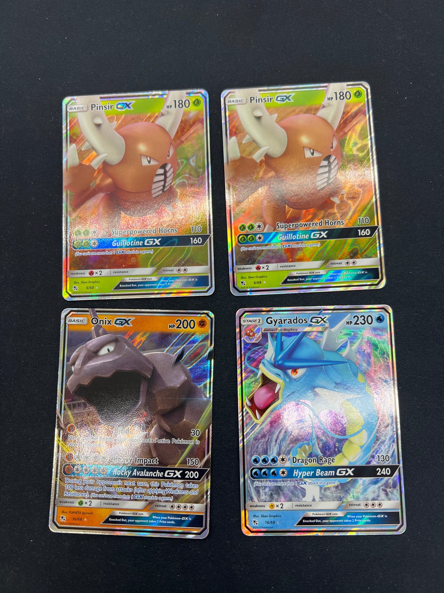 Auction Lot 127: Pokemon Cards Lot of 4 Assorted GX Ultra Rares SM Hidden Fates Conditions Vary