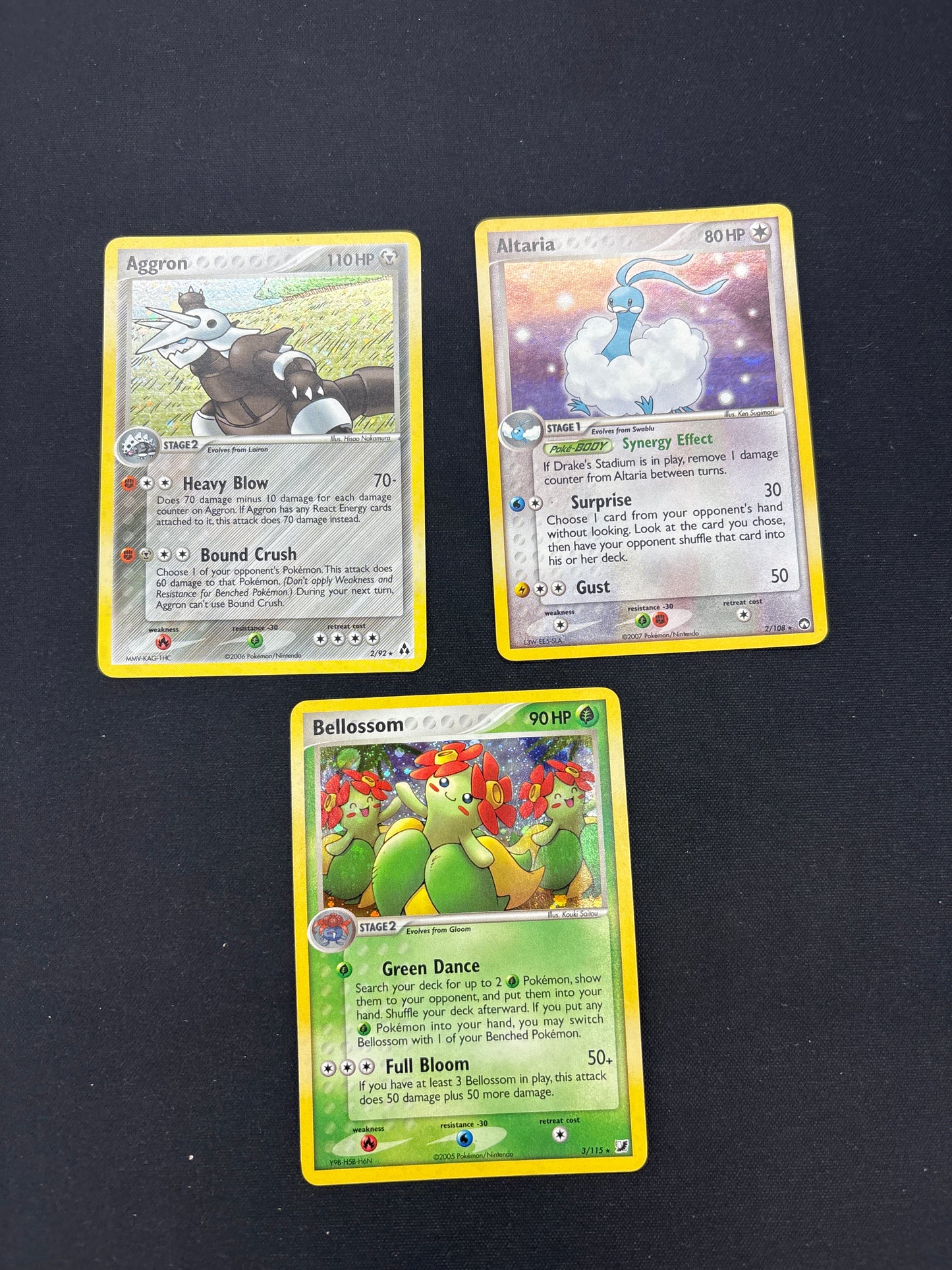 Auction Lot 261: Pokemon Cards Lot of 3 Assorted Holo Rares RSE Era Conditions Vary