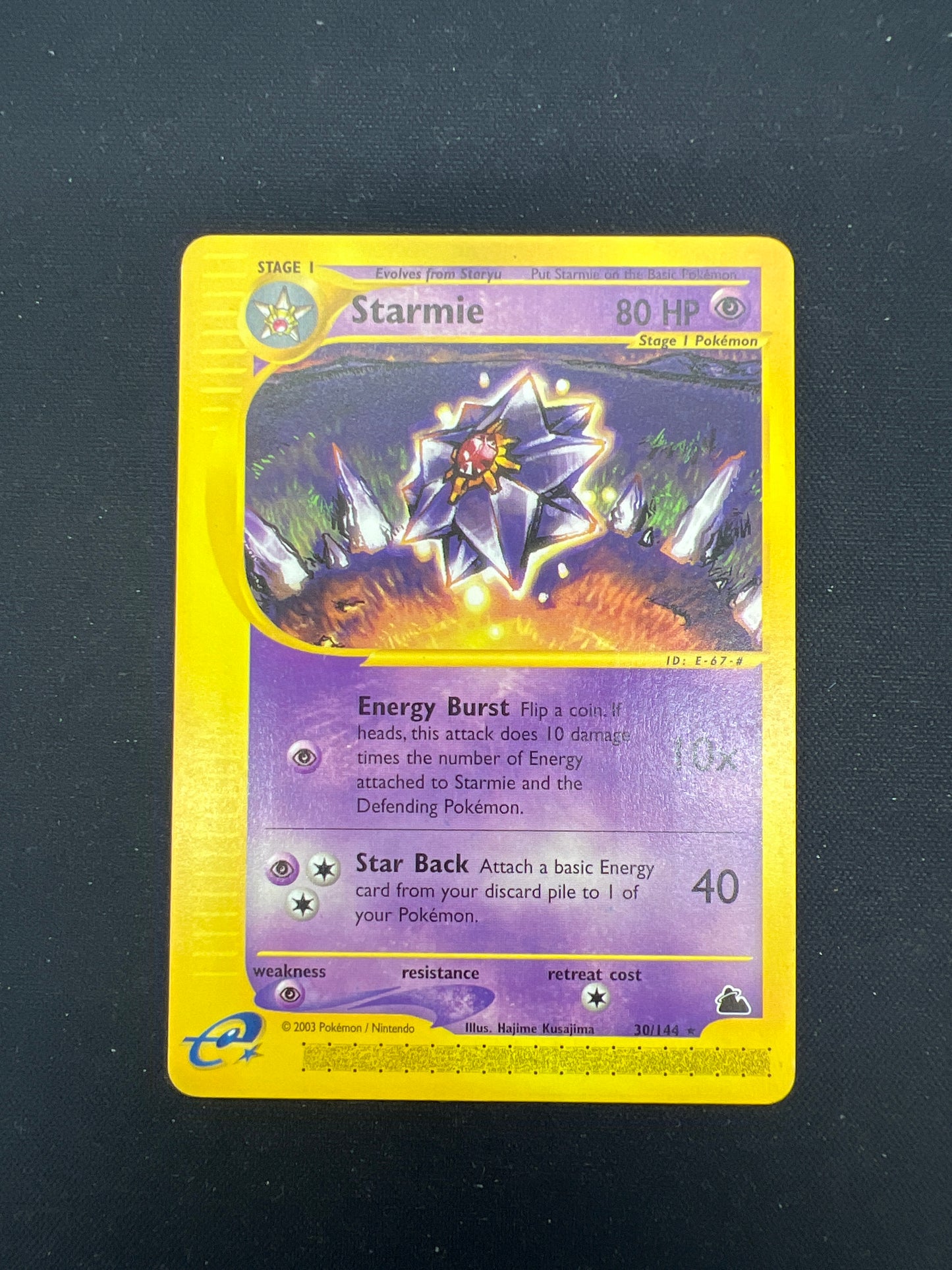 Auction Lot 171: Pokemon Cards Skyridge Starmie Non Holo Rare Condition Vary