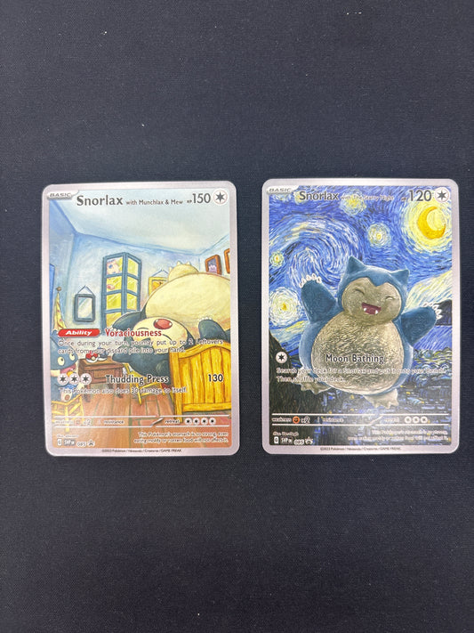 Auction Lot 330: Pokemon Cards (CUSTOM) Lot of 2 Snorlax Van Gogh Conditions Vary