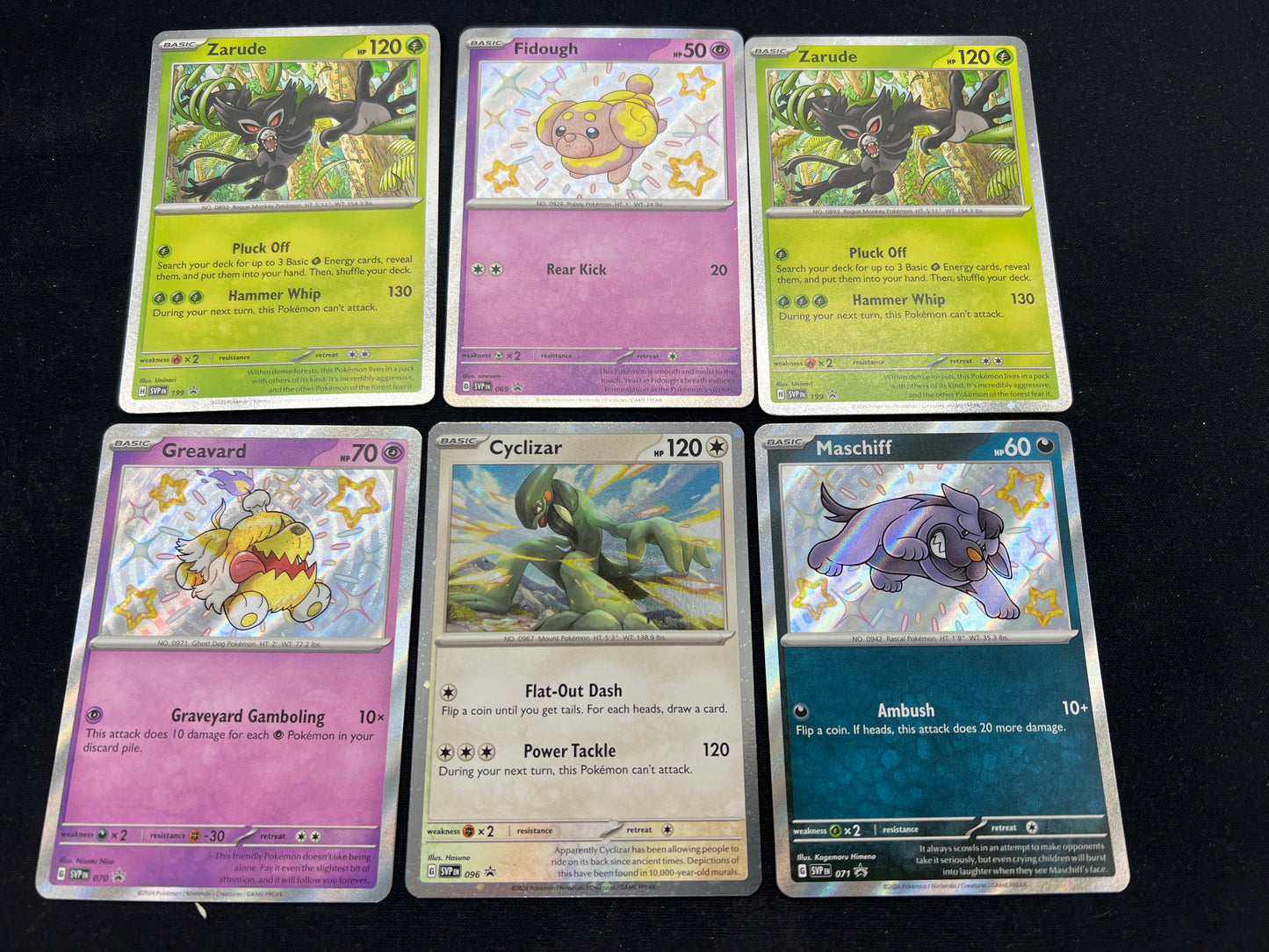Auction Lot 141: Pokemon Cards Lot of 6 SV Promos Cosmo Holos and Baby Shiny Conditions Vary