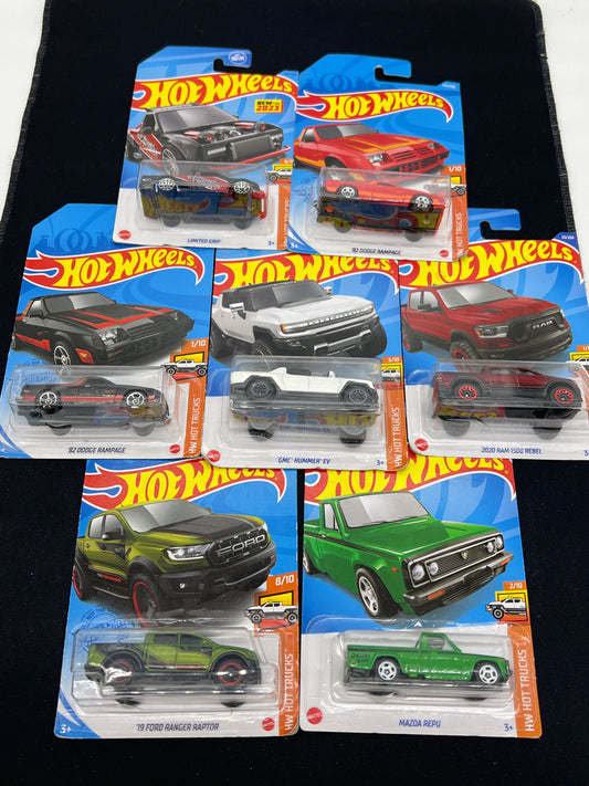 Auction Lot 8: Hot Wheels HW Hot Trucks Assorted Lot of 7
