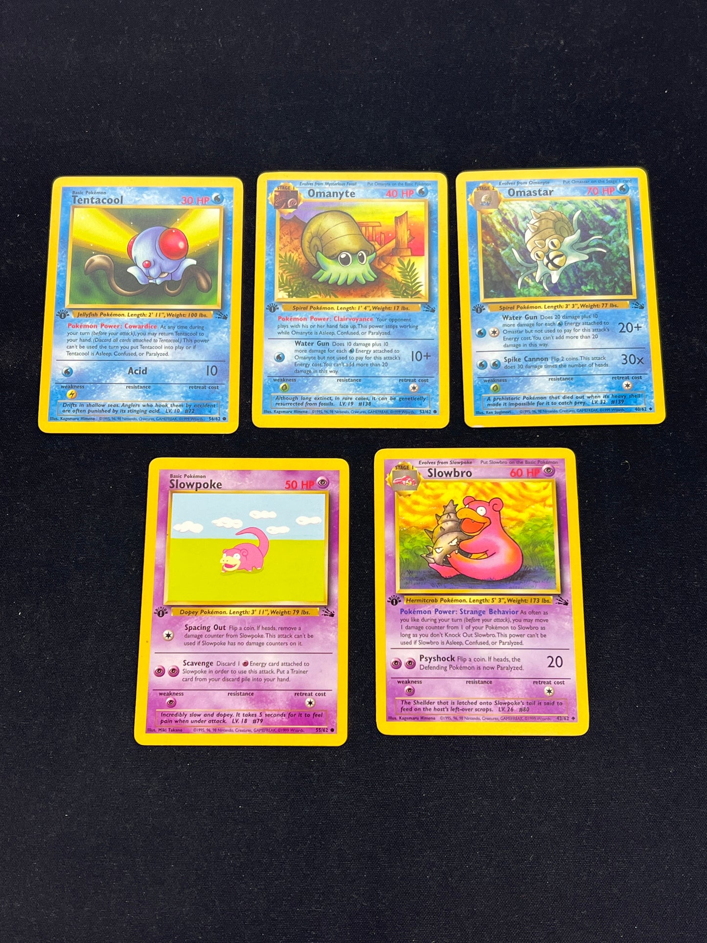 Auction Lot 36: Pokemon Cards Assorted 1st Edition Fossil Conditions Vary
