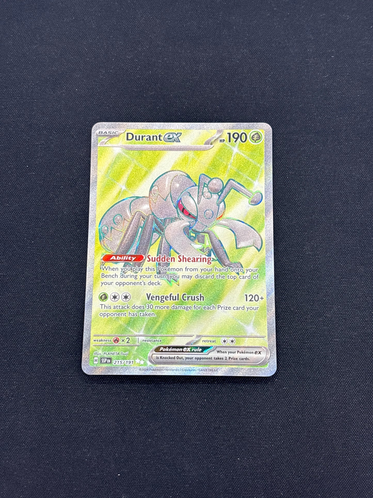 Auction Lot 336: Pokemon Cards Durant EX Full Art Surging Sparks Conditions Vary