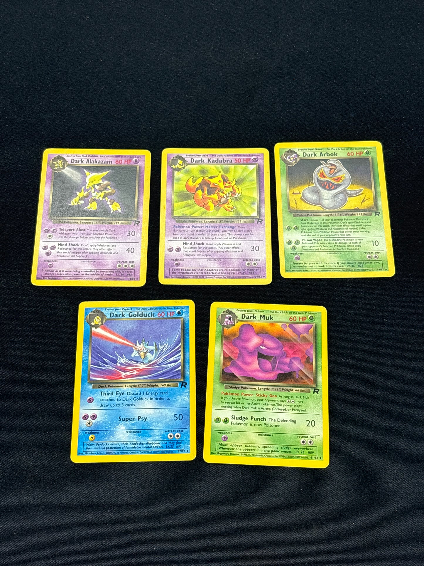 Auction Lot 41: Pokemon WOTC Team Rocket Card Lot Conditions Vary