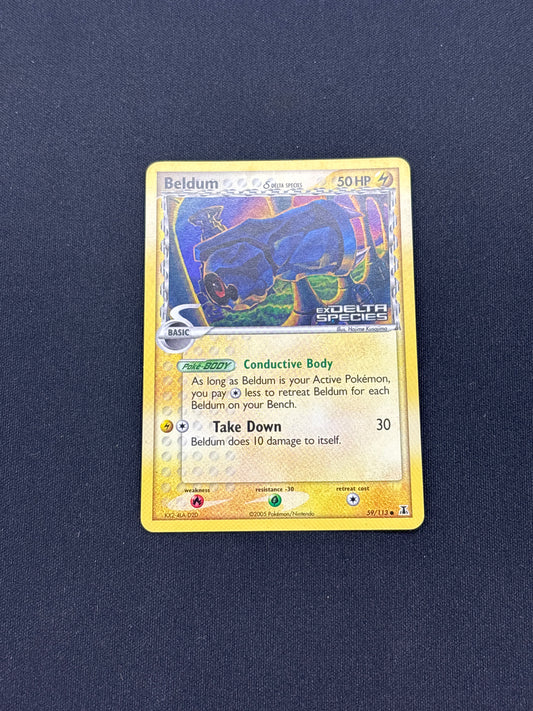 Auction Lot 30: Pokemon Mid Era Beldum Stamped Holo Card Lot 3 Conditions Vary