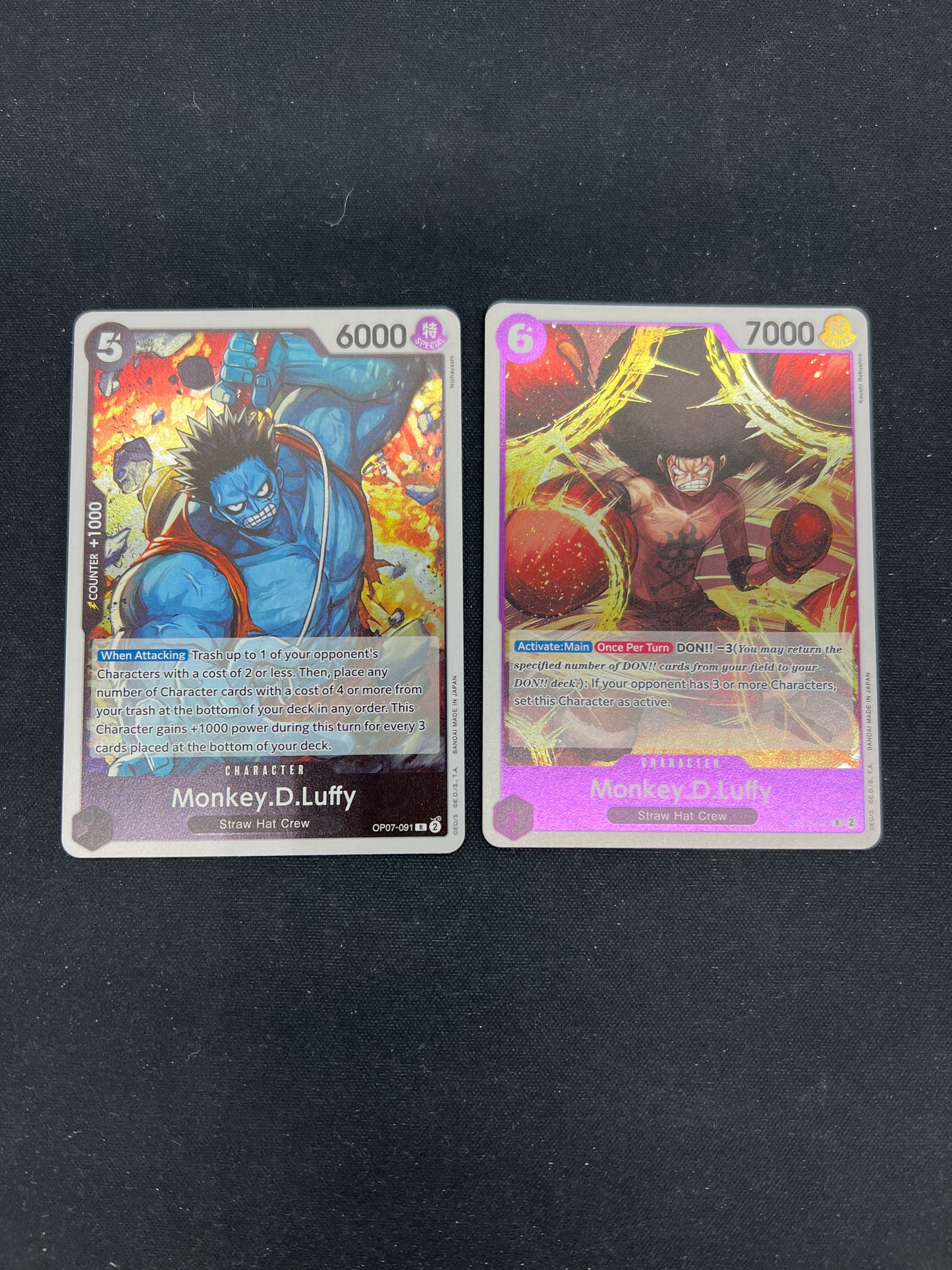 Auction Lot 281: One Piece Lot of 2 Assorted R OP-07 Conditions Vary