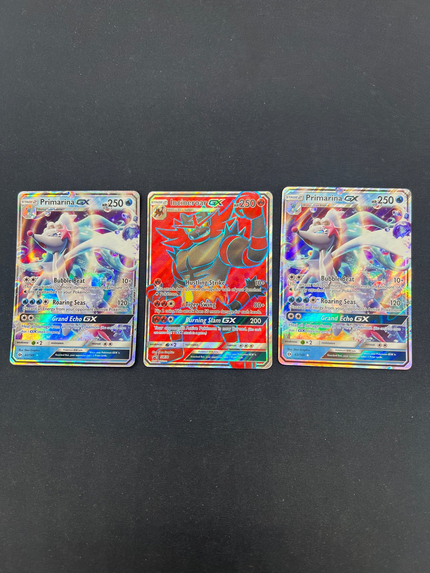 Auction Lot 212: Pokemon Cards Lot of 3 Alolan Starter Full Art Pokemon Conditions Vary